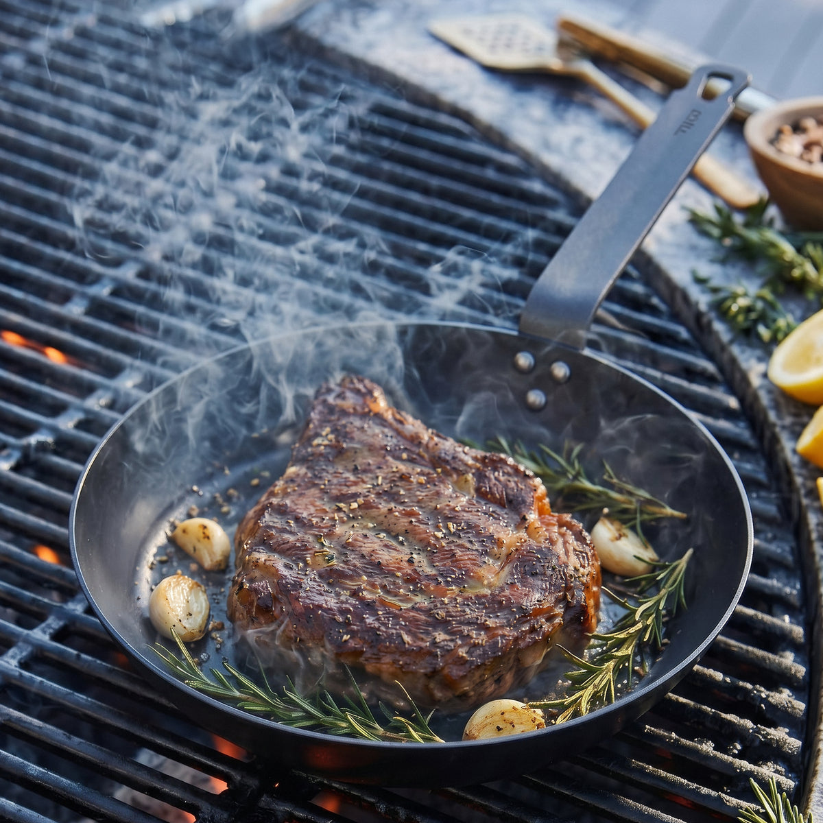 GreenPan Bobby Flay 5-Piece Carbon Steel Cookware Set with Cookbook