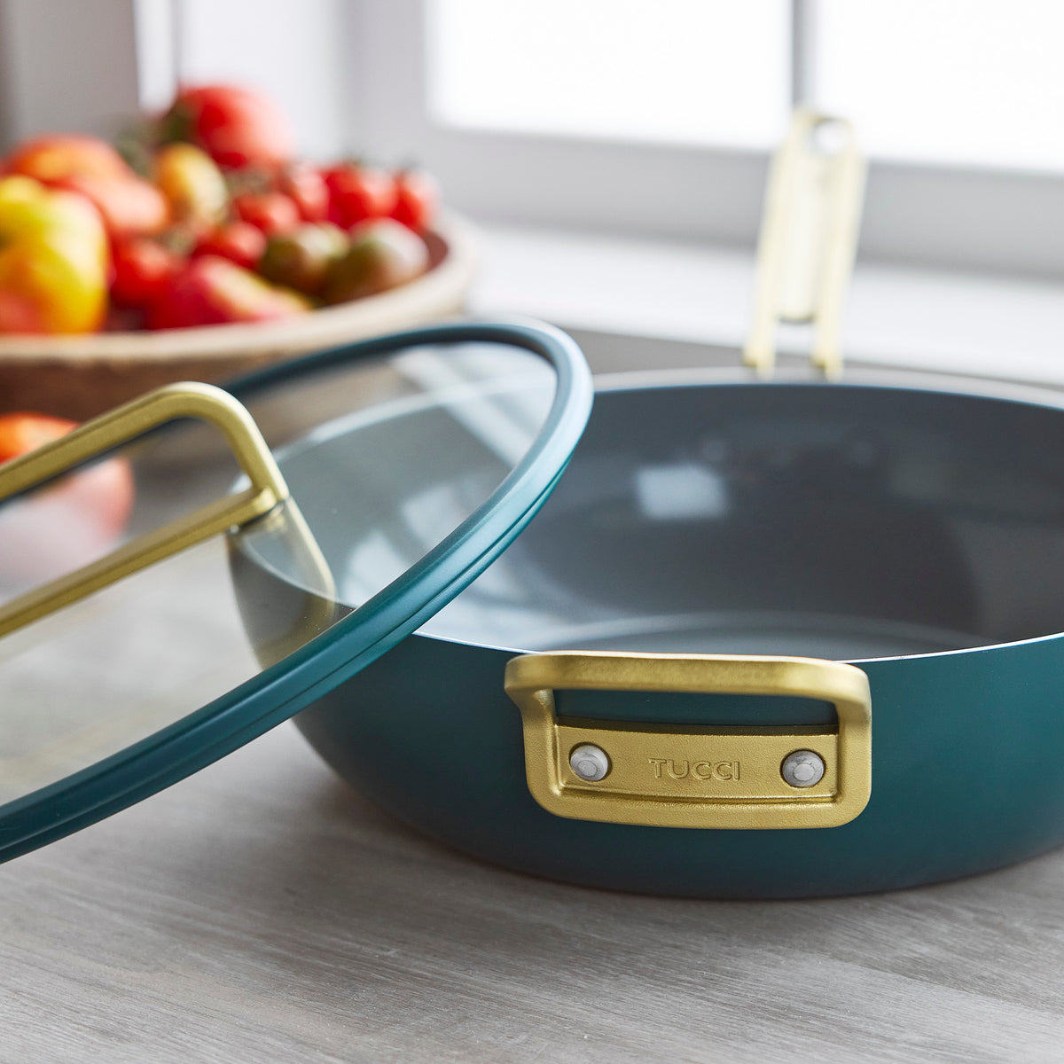 Stanley Tucci™ Ceramic Nonstick 4.5-Quart Stanley Pan Jr. – Venetian Teal