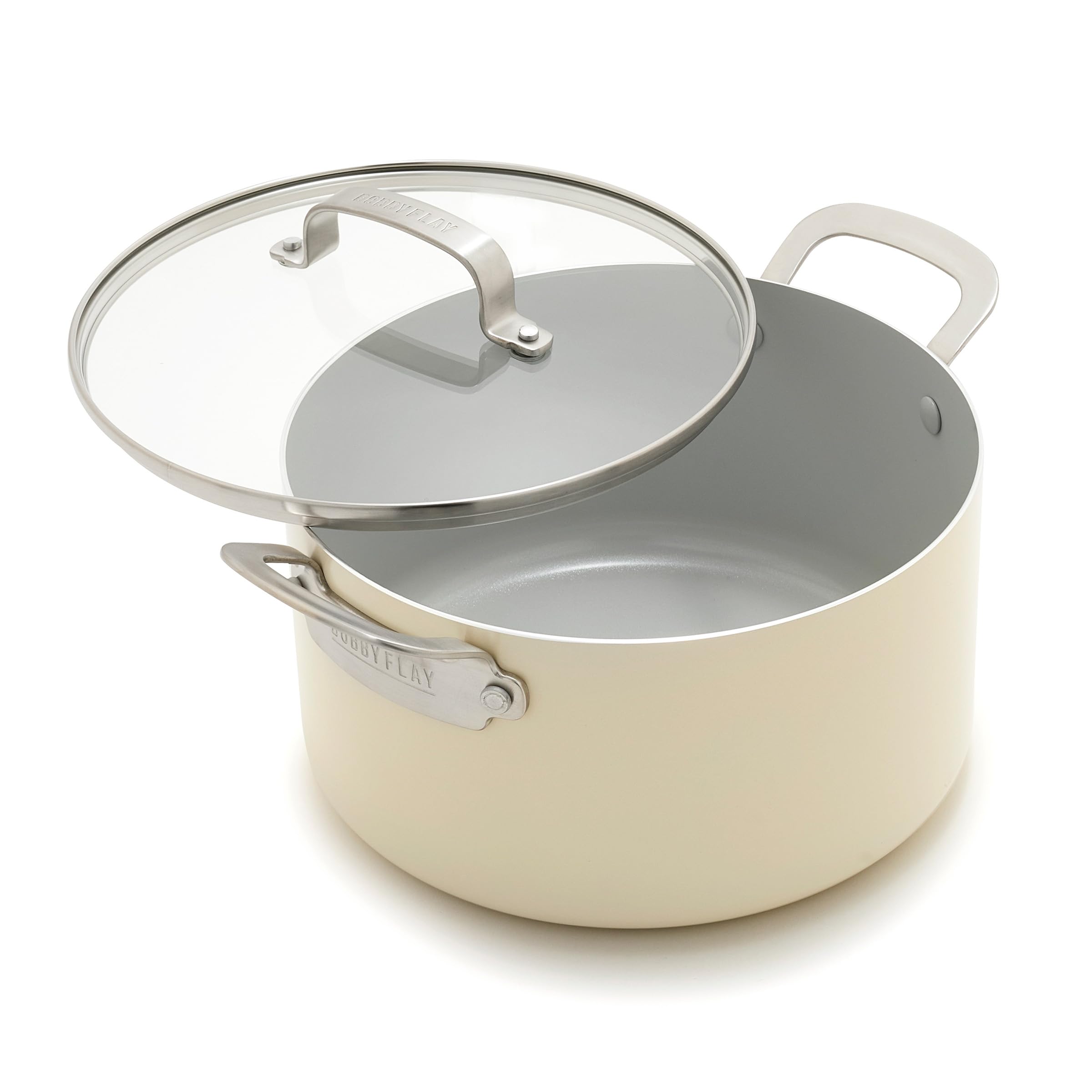 GreenPan x Bobby Flay 6QT Diamond Ceramic Nonstick Stockpot with Glass Lid