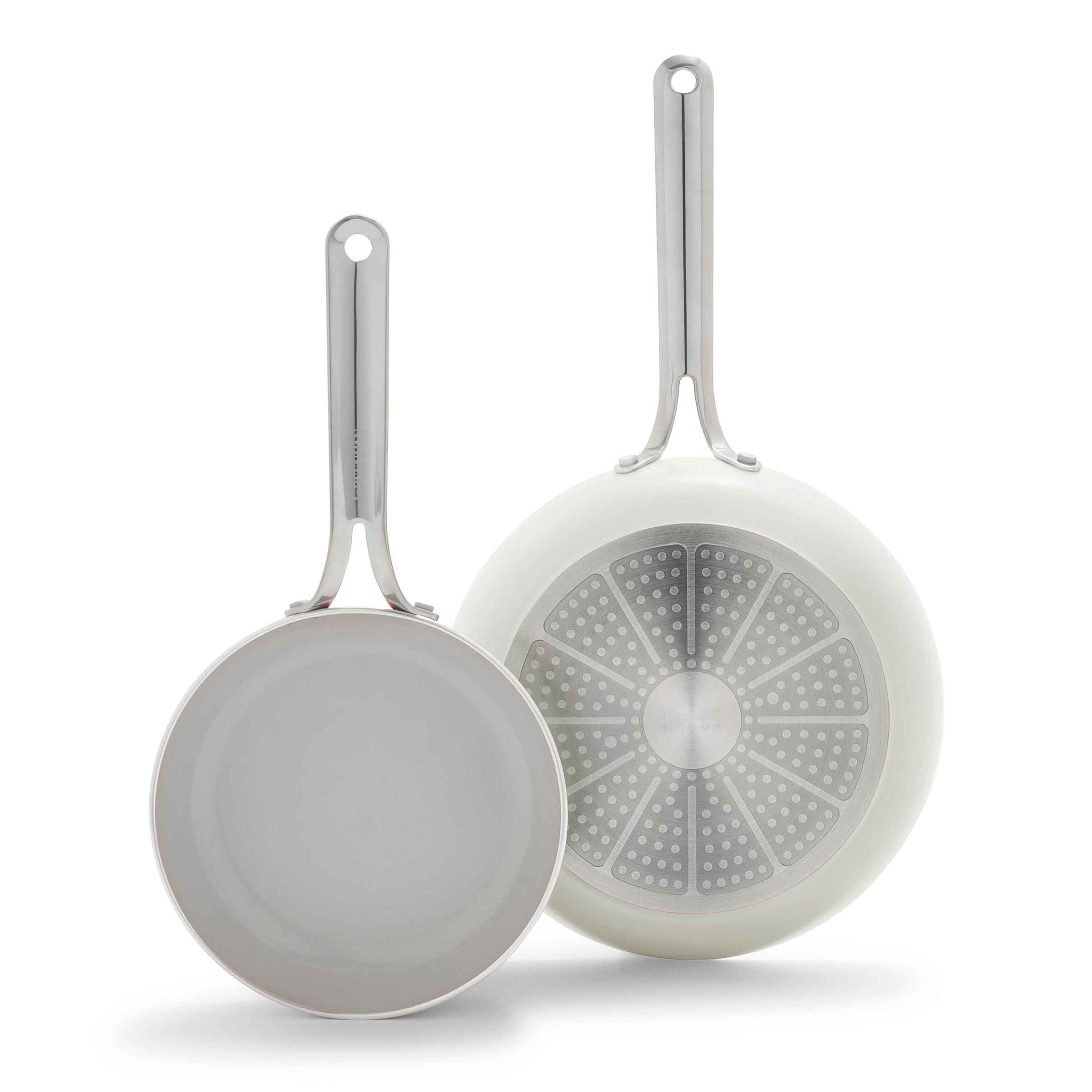 GreenPan Nova 2-Piece Frypan Set (8 in + 10 in) – Cream White