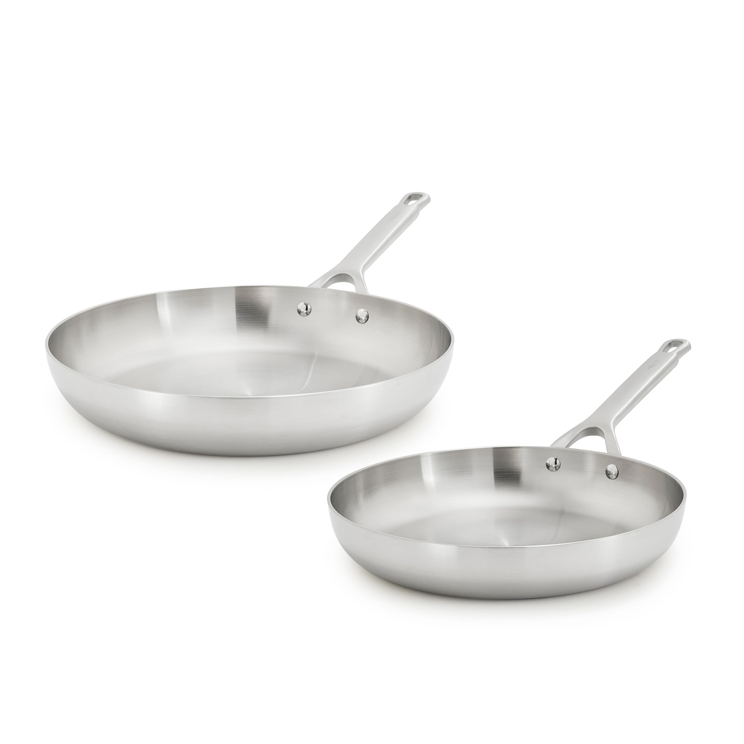 GreenPan x Bobby Flay Tri-Ply Stainless Steel Frying Pan Set (8, 10 Inch)