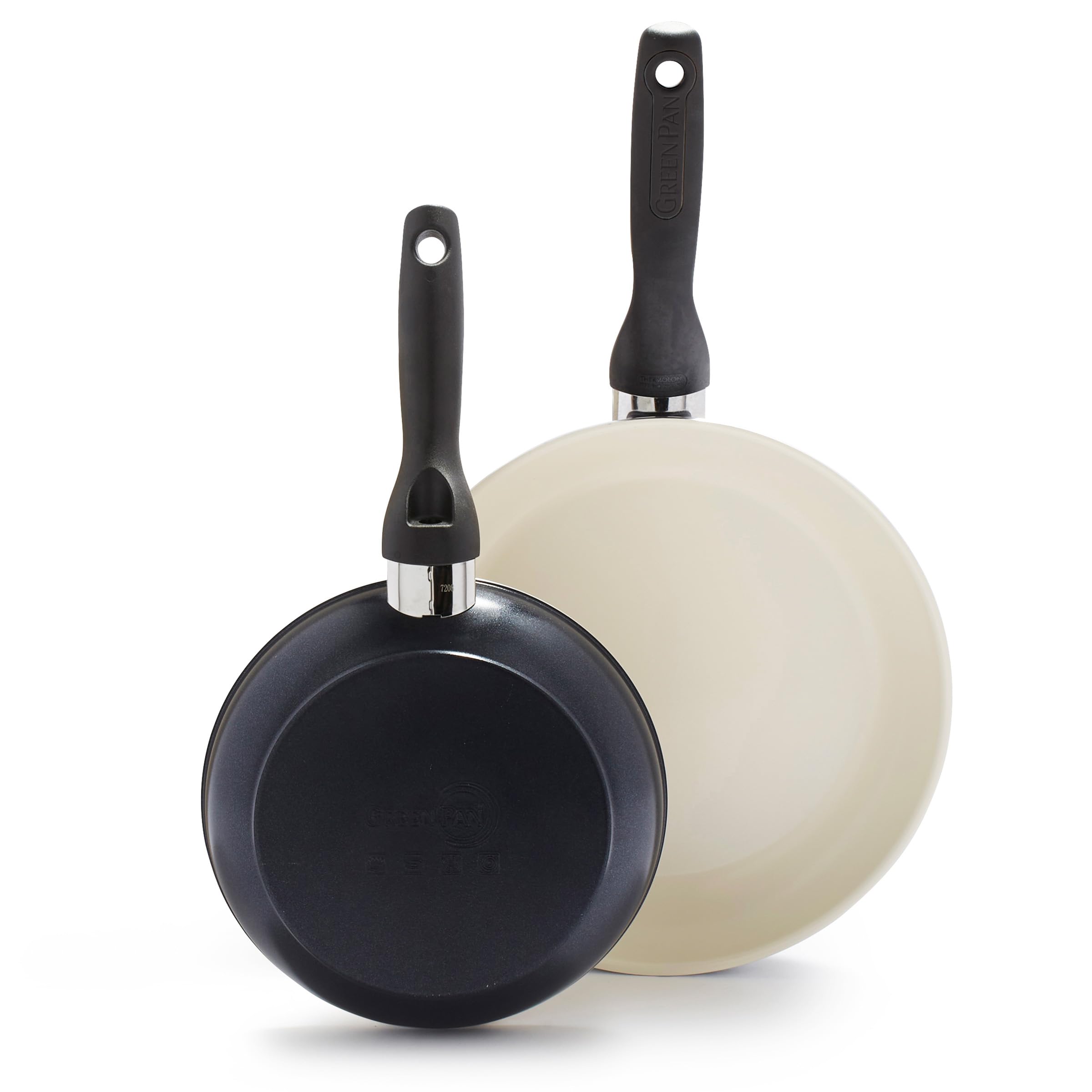 GreenPan Rio 2-Piece Frying Pan Set (8", 10") — Ceramic Nonstick, PFAS-Free, Stay-Cool Bakelite Handles, Dishwasher Safe