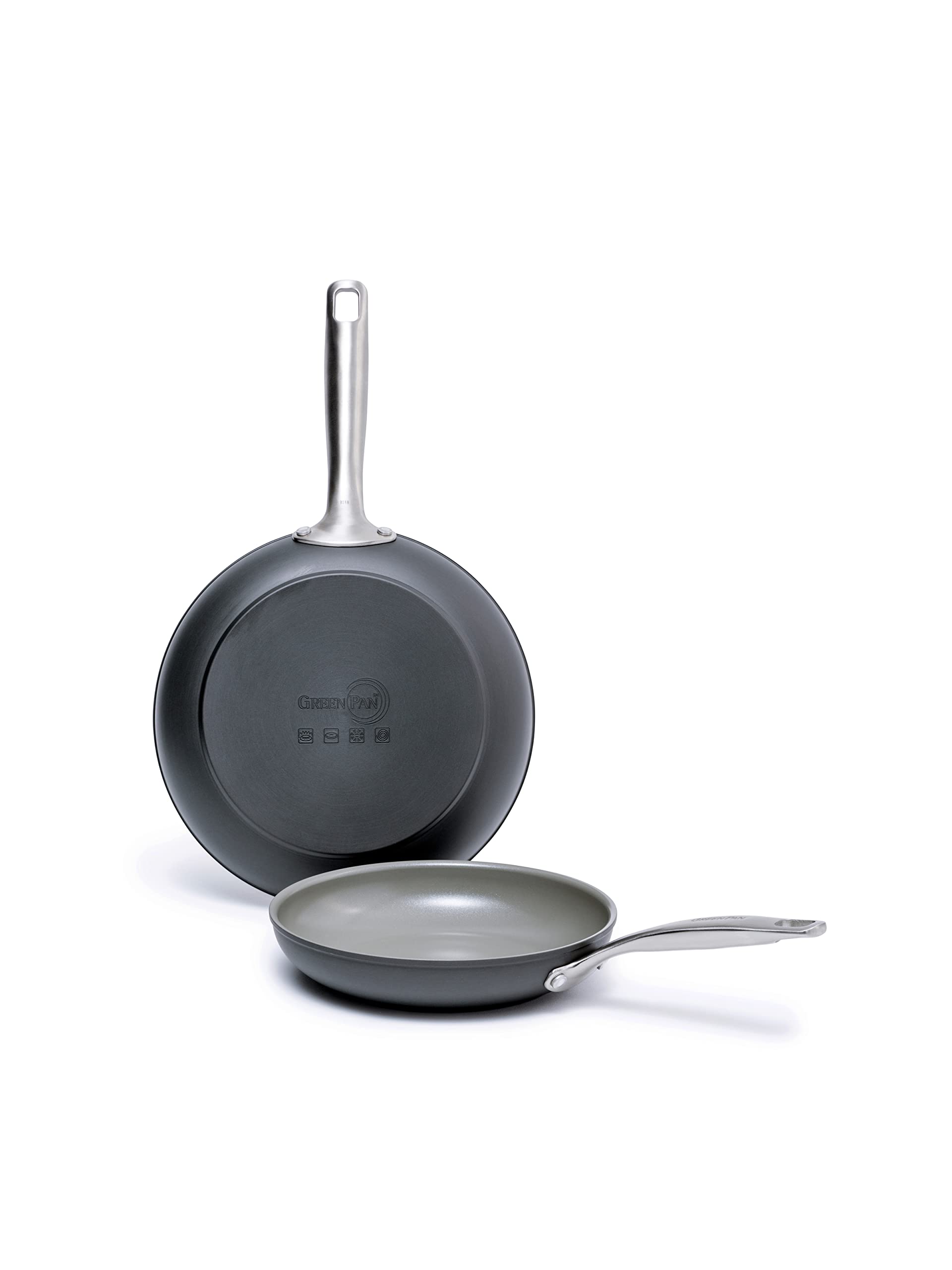 GreenPan Chatham Hard Anodized Ceramic Nonstick 8" and 10" Frying Pan Set