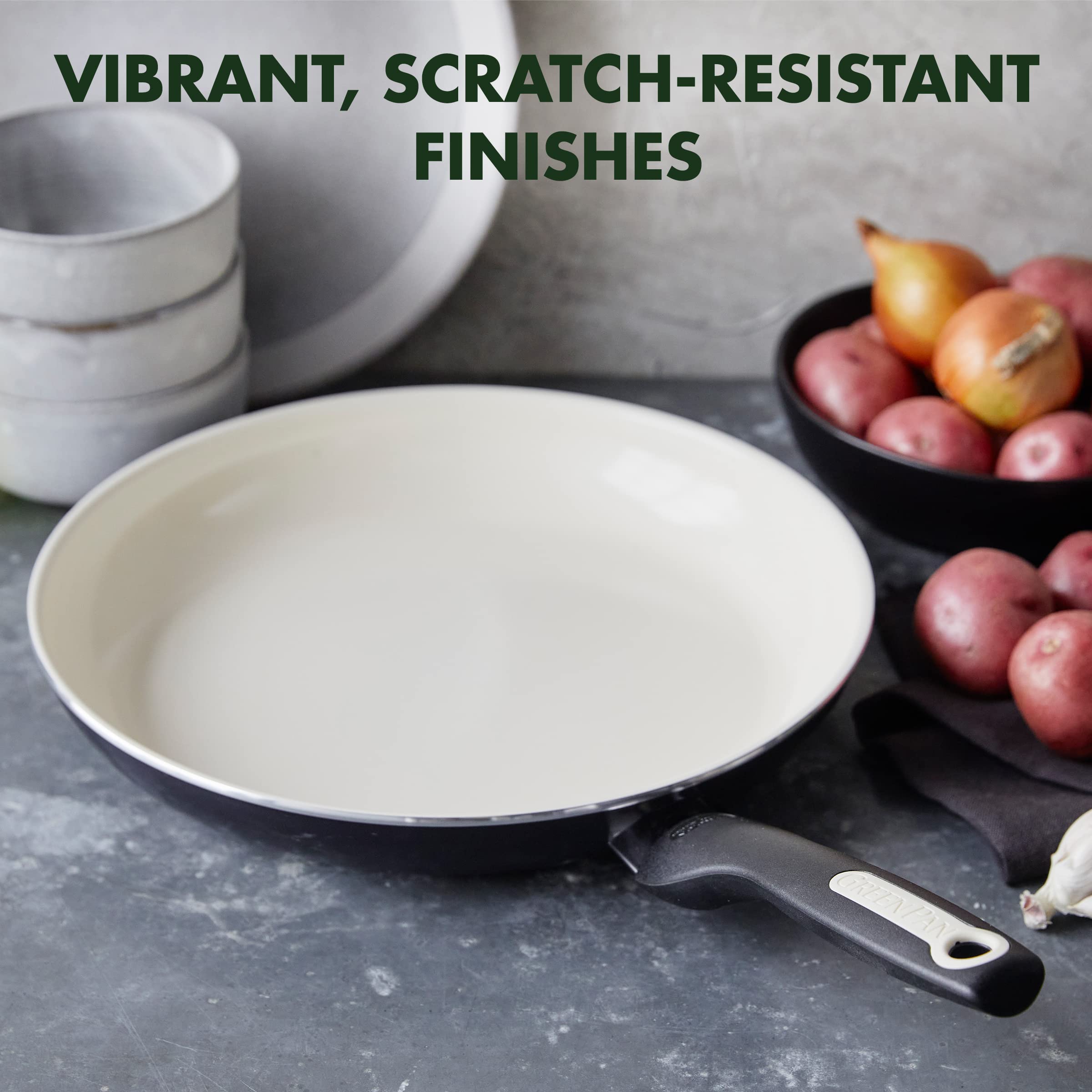 GreenPan Rio Healthy Ceramic Nonstick 12" Frying Pan — PFAS-Free, Dishwasher Safe, Diamond-Reinforced