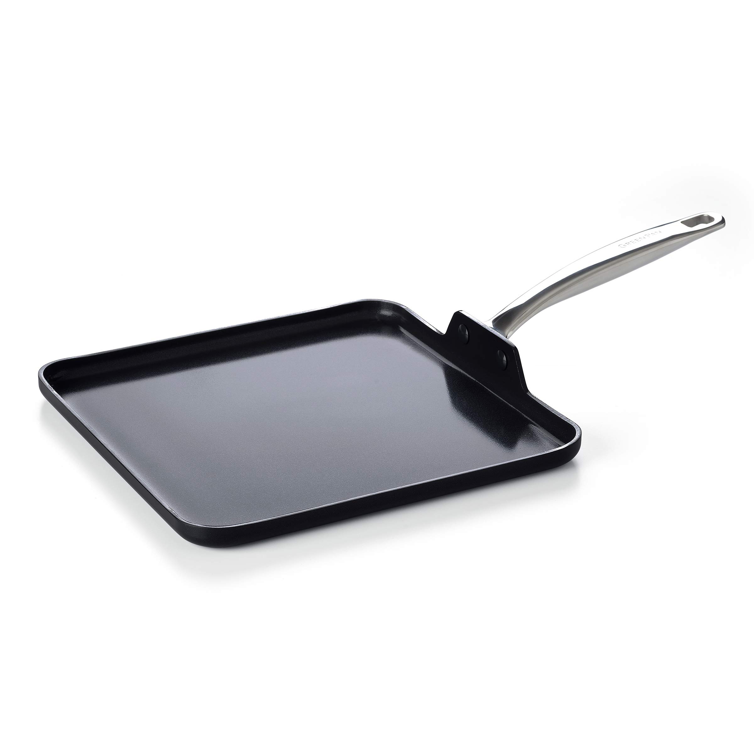 GreenPan Chatham 11" Griddle Pan, Hard Anodized, Diamond-Infused Nonstick, Gray, PFAS-Free