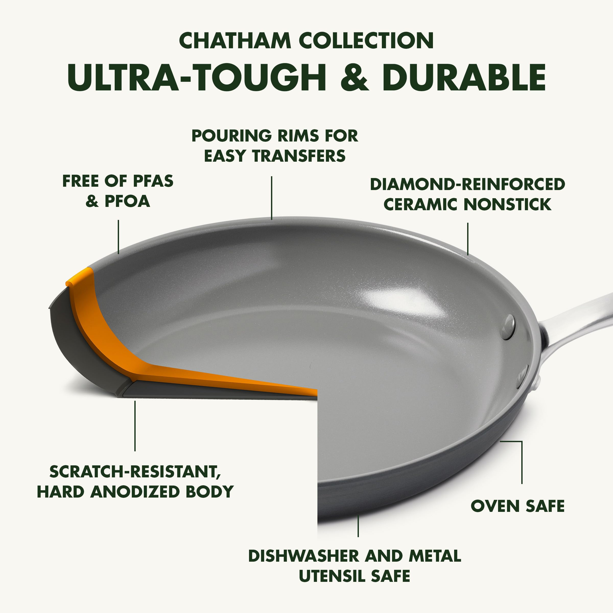 GreenPan Chatham Hard Anodized Healthy Ceramic Nonstick 10-Piece Cookware Set