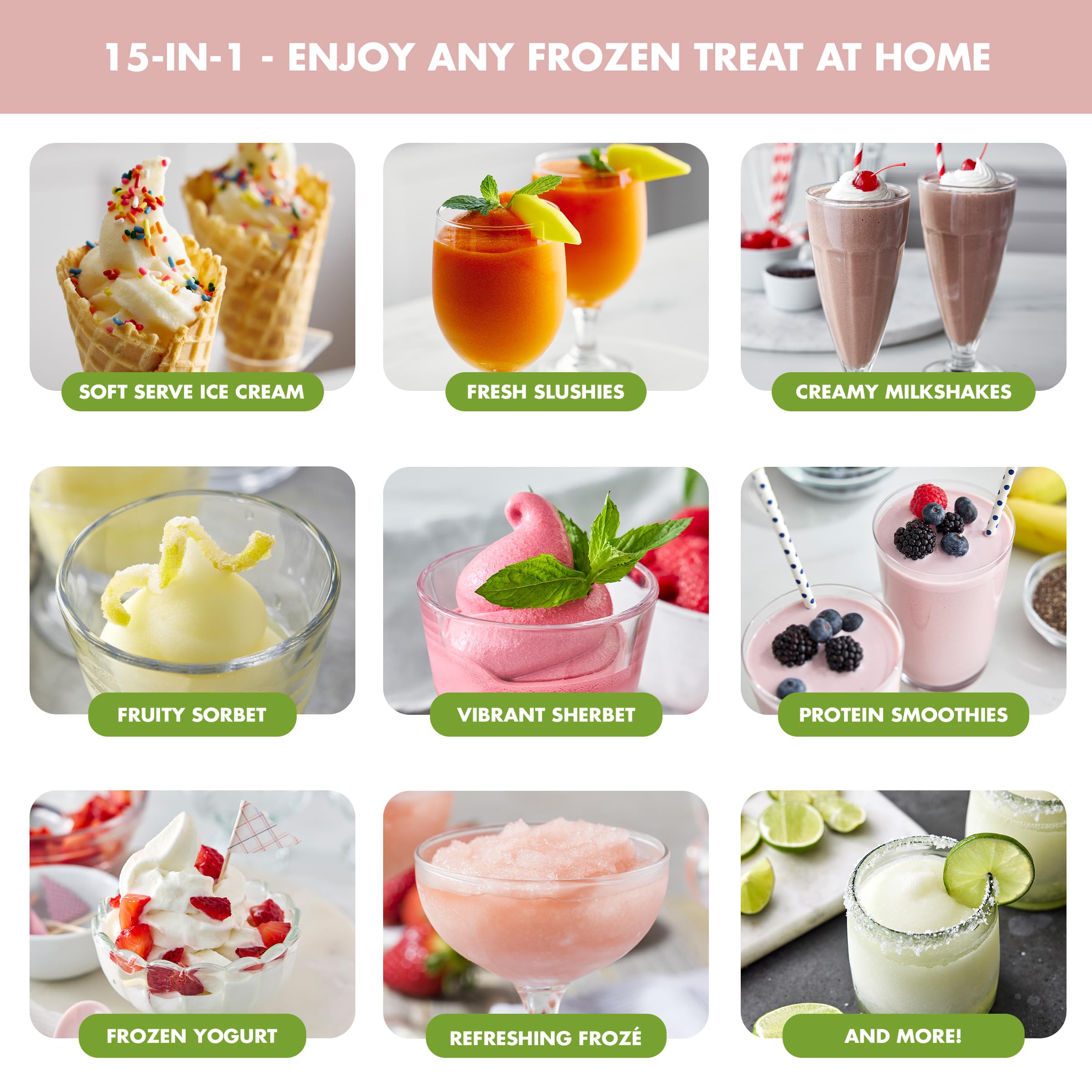 GreenPan Frost Ice Cream Maker & Slushie Machine