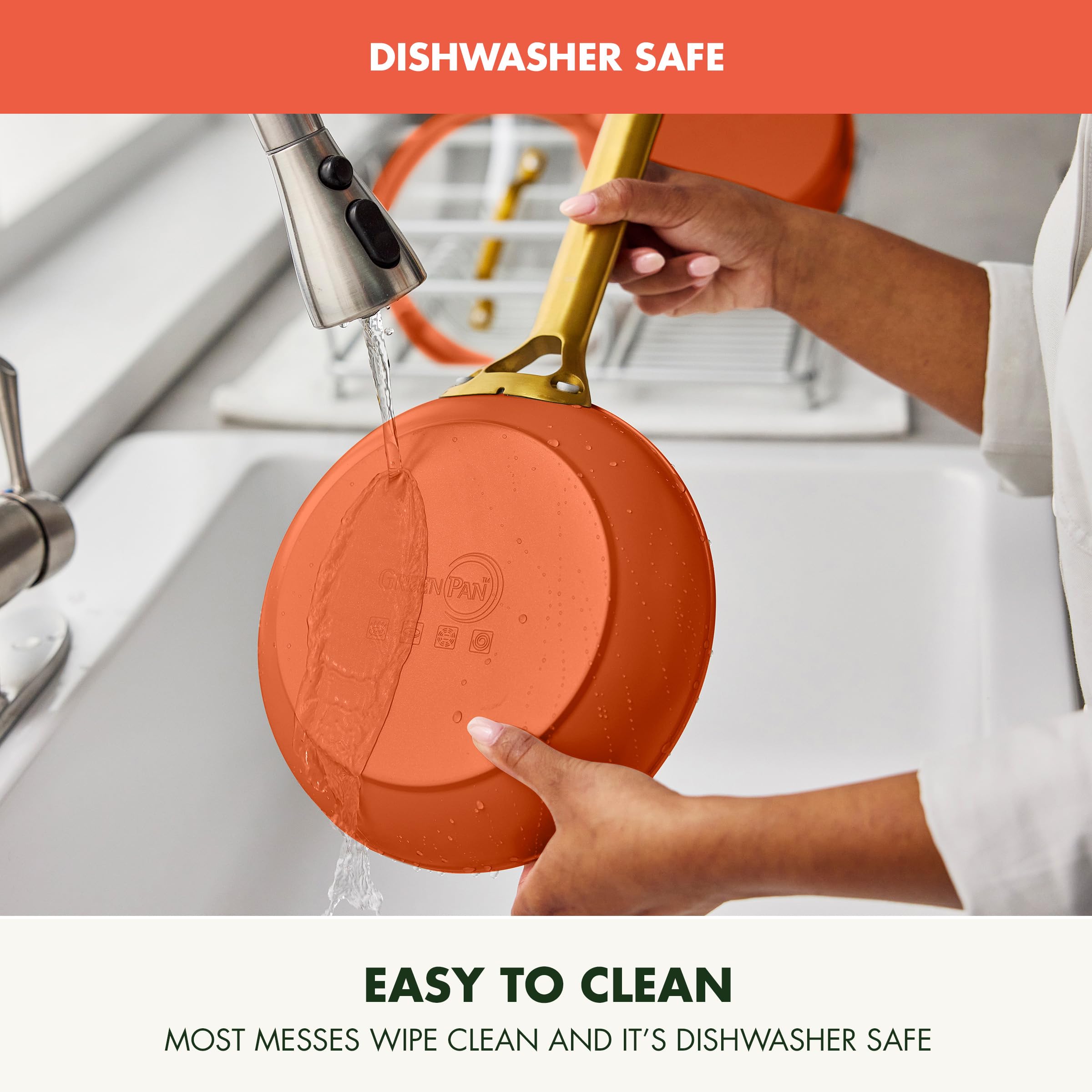 GreenPan Reserve Pro 10-Piece Hard Anodized Ceramic Nonstick Cookware Set, Harvest Orange