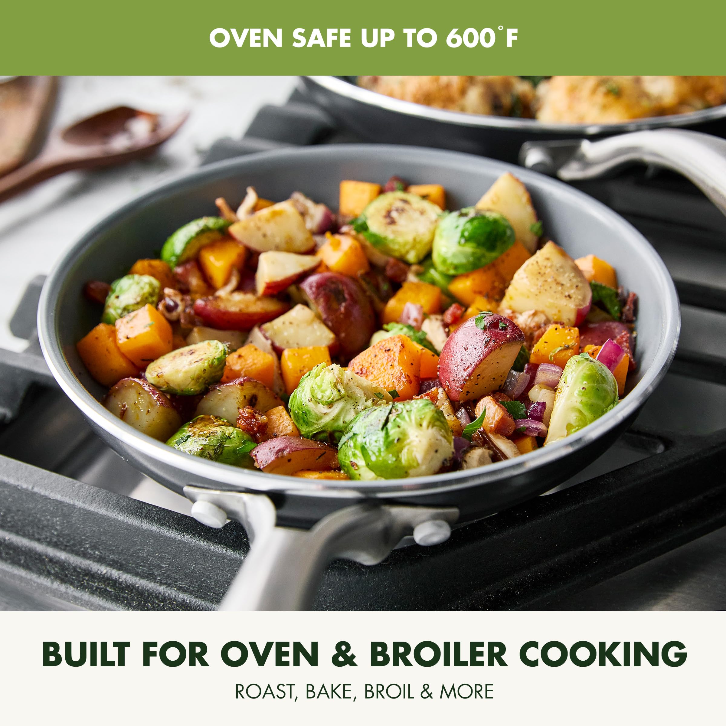 GreenPan Swift 8-Inch Frying Pan Skillet - Healthy Ceramic Nonstick