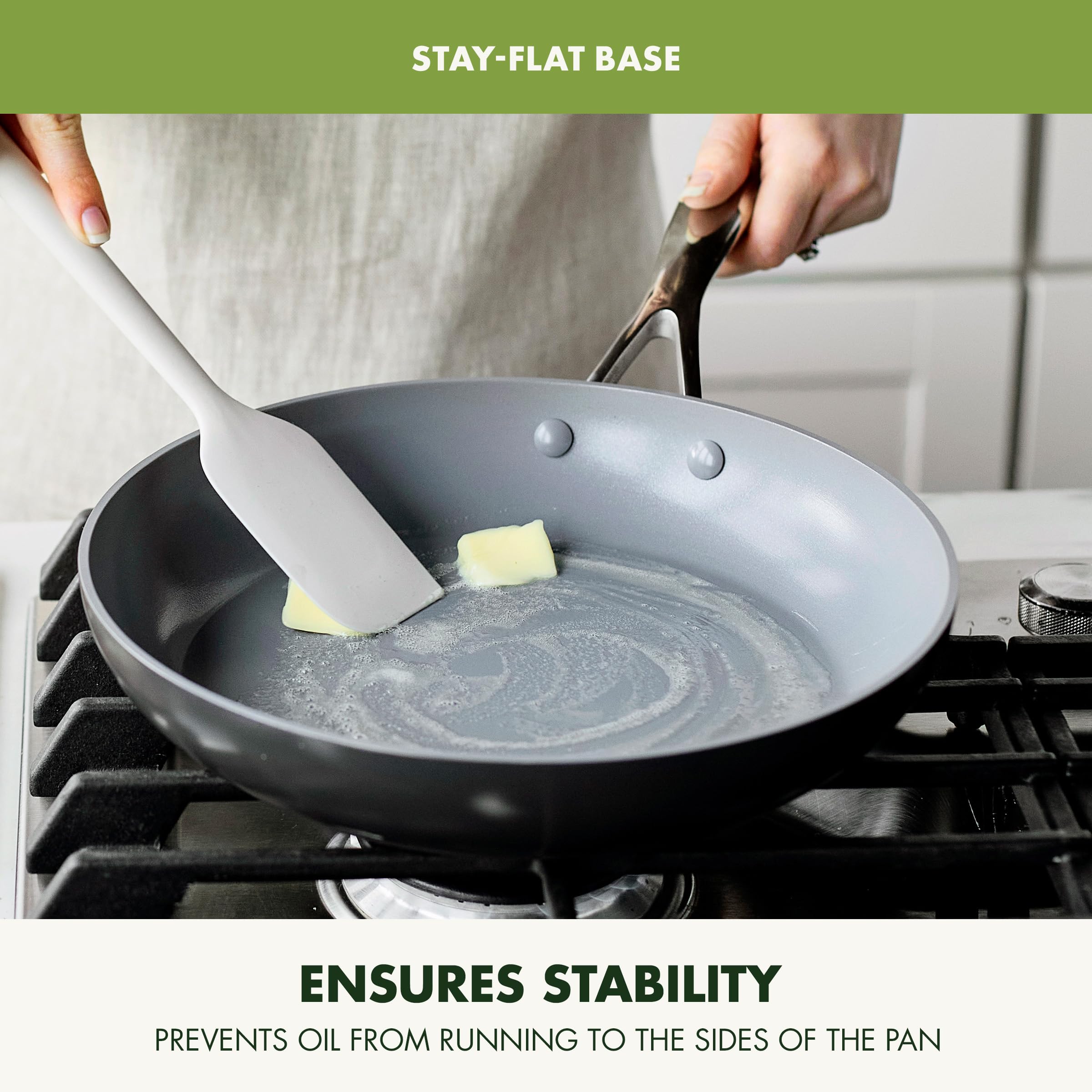 GreenPan Valencia Pro Ceramic Nonstick 3-Piece Fry Pan Set (8", 9.5", 11")
