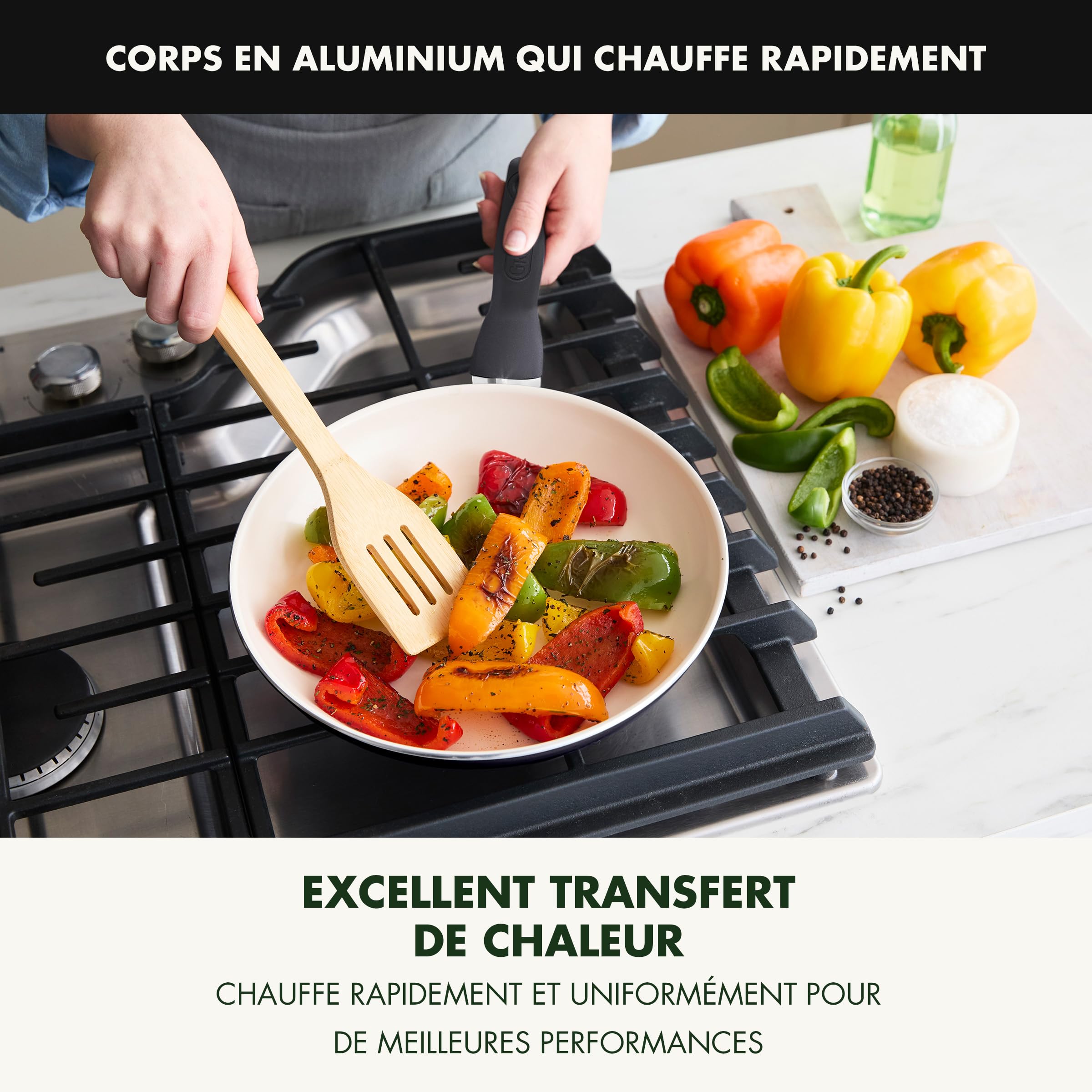 GreenPan Rio 16-Piece Cookware Set — Hard Anodized, Ceramic Nonstick, PFAS-Free, with Lids & Bamboo Utensils