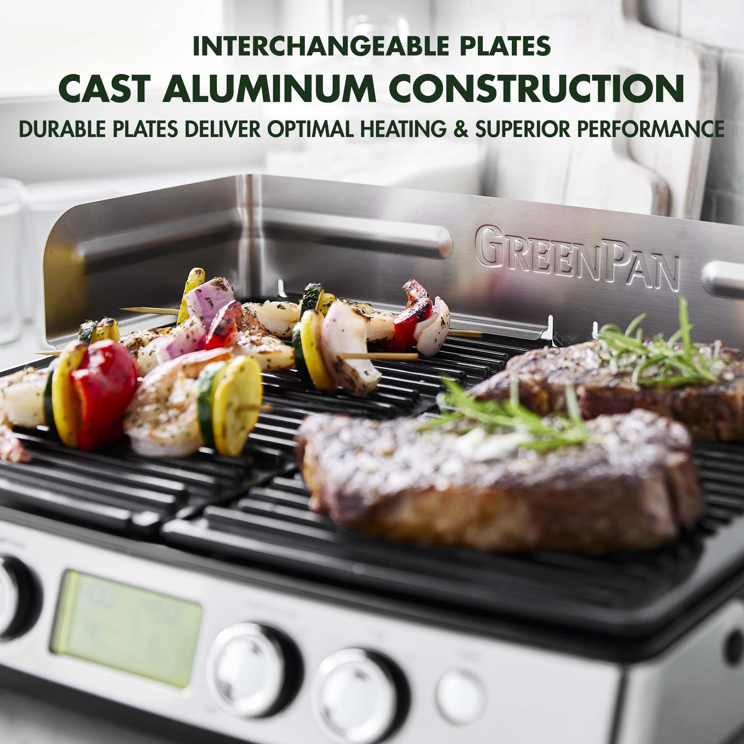 GreenPan Elite XL Smokeless Grill and Griddle with Ceramic Nonstick Plates