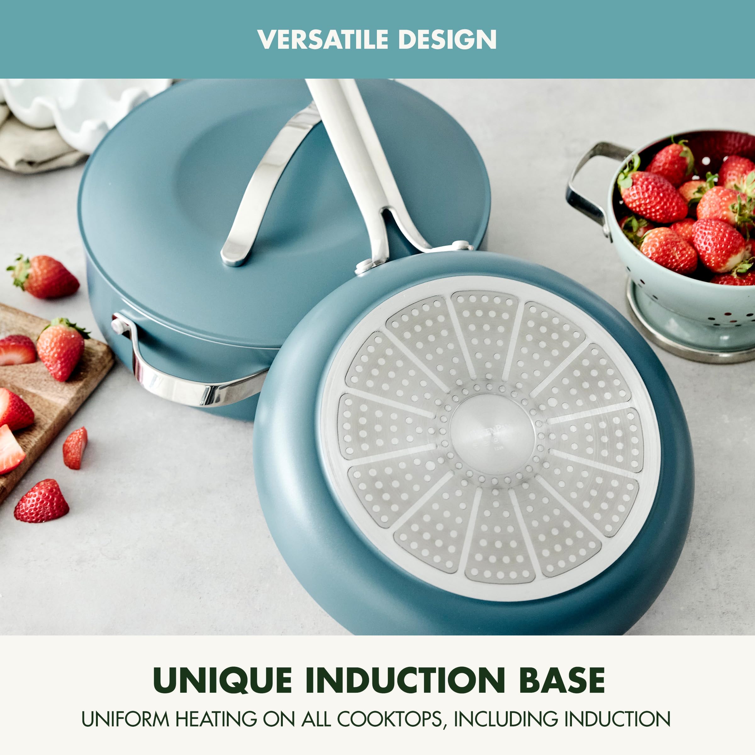 GreenPan Nova 10-Piece Cookware Set – PFAS-Free Ceramic Nonstick, Deep Teal