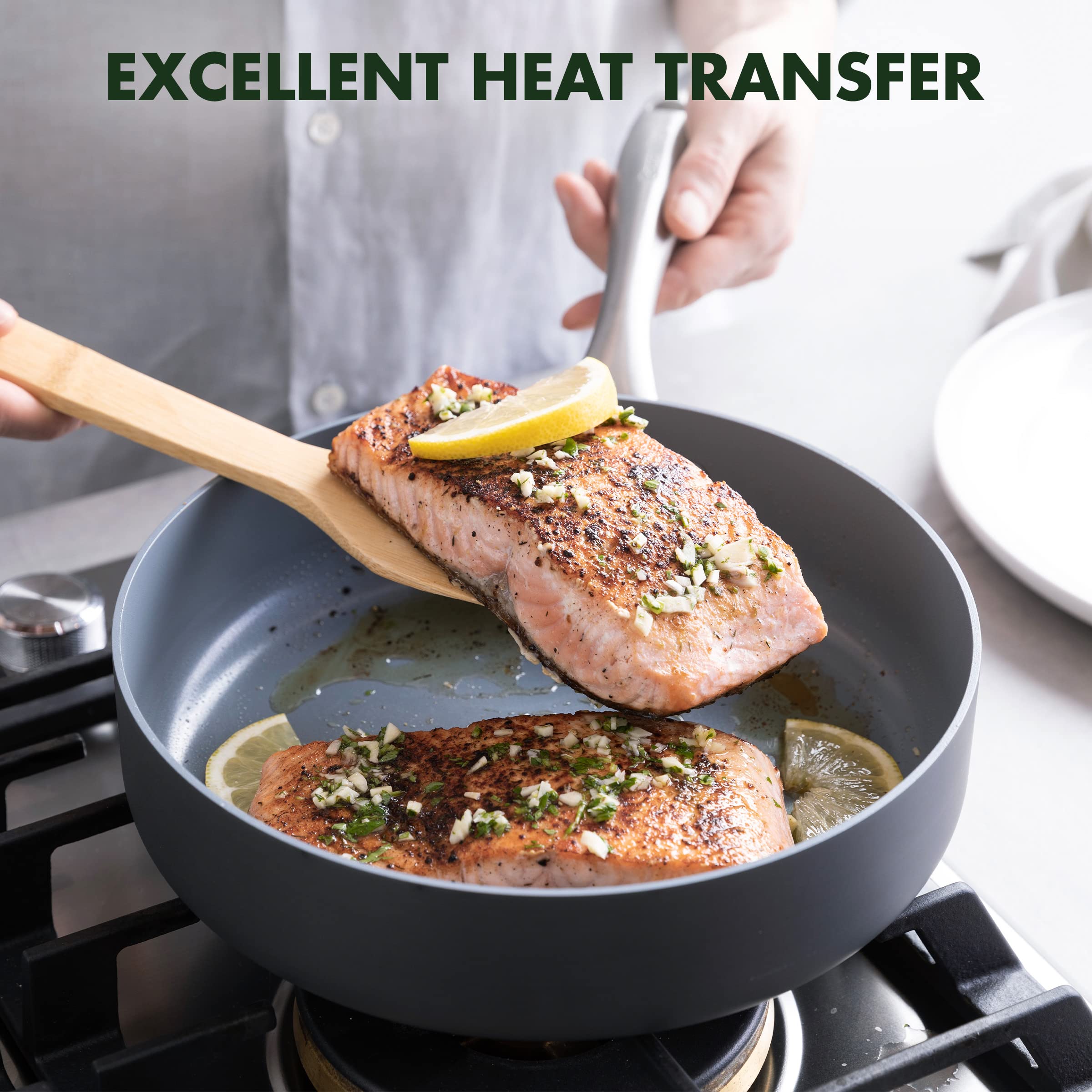 GreenPan Lima Hard Anodized 12-Piece Ceramic Nonstick Cookware Set, PFAS-Free, Gray