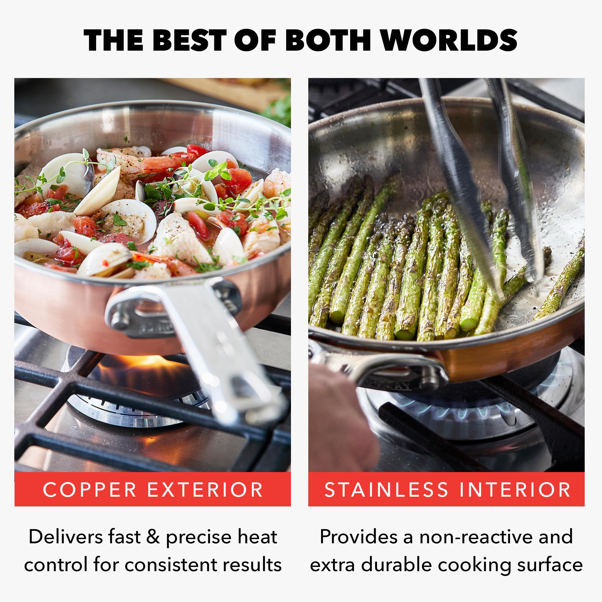 GreenPan x Bobby Flay 8-Piece Copper Clad Pots & Pans Set