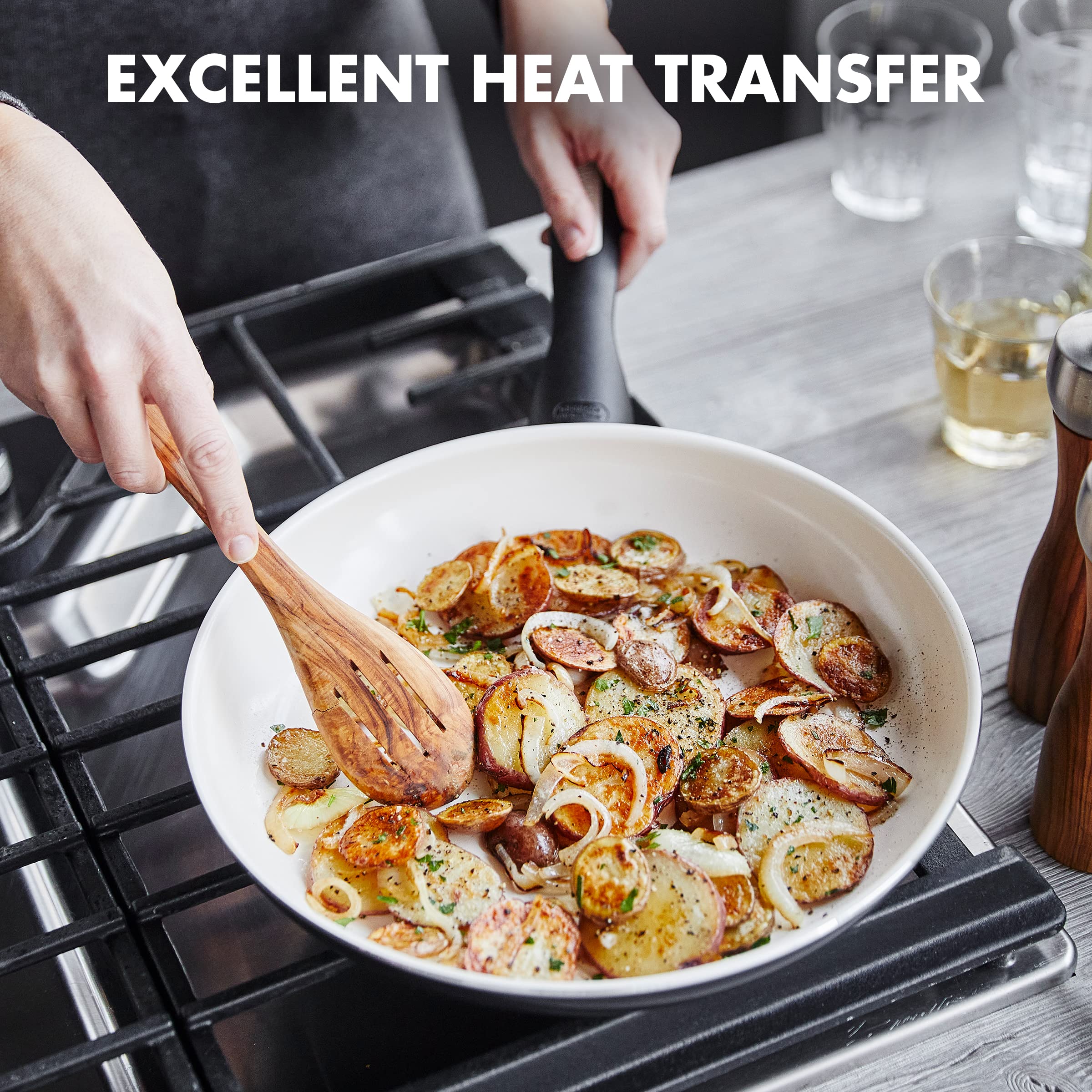 GreenPan Rio 2-Piece Frying Pan Set (8", 10") — Ceramic Nonstick, PFAS-Free, Stay-Cool Bakelite Handles, Dishwasher Safe