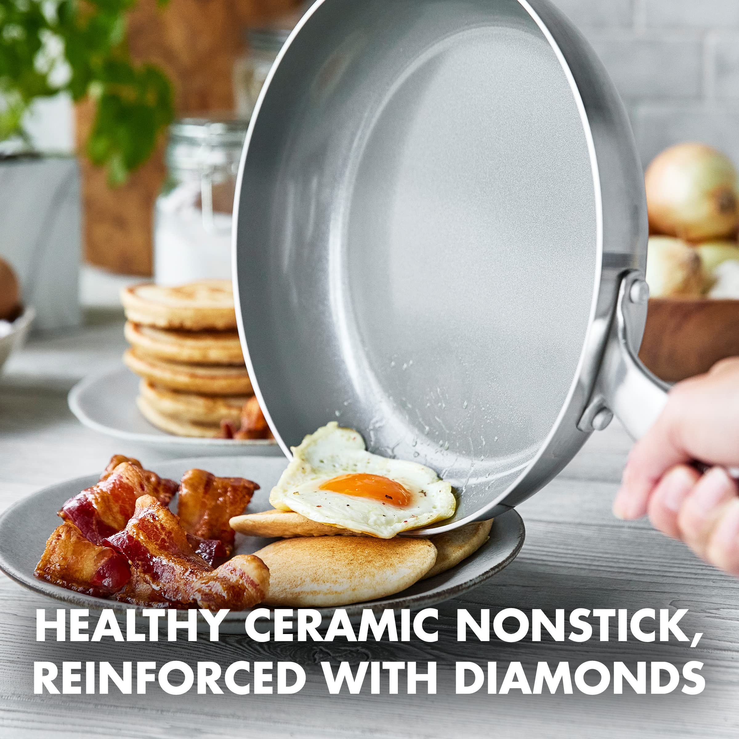 GreenPan Chatham 12-Piece Stainless Steel Cookware Set — PFAS-Free Ceramic Nonstick, Induction Ready, Dishwasher Safe