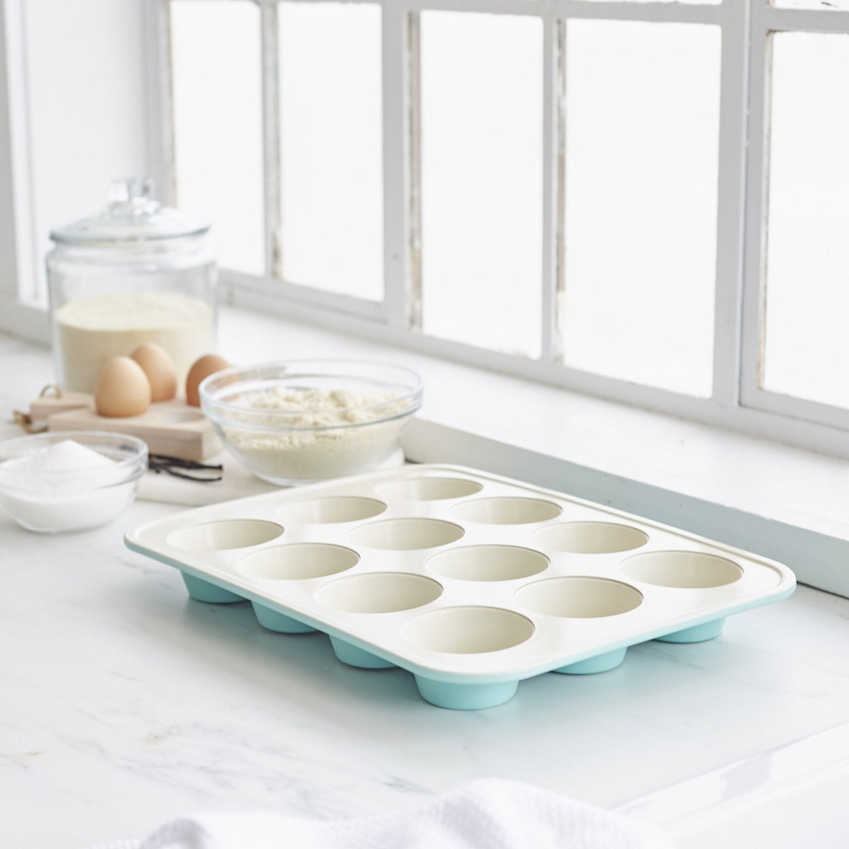 GreenLife Ceramic Nonstick Muffin Pan – Turquoise