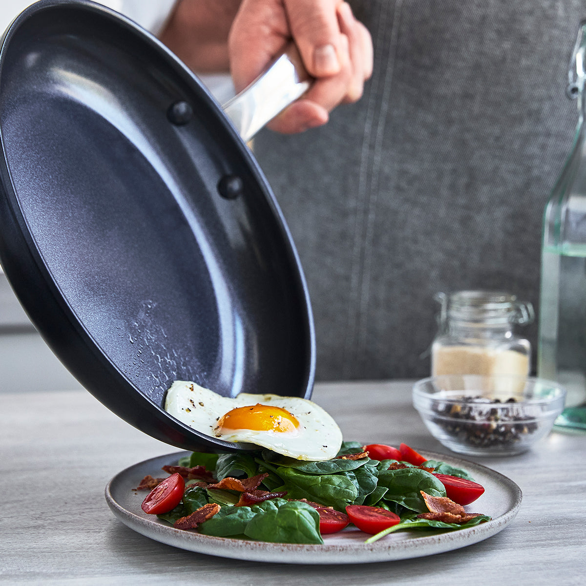 GreenPan Chatham Black Ceramic Nonstick Frypan Set, 10-inch and 12-inch