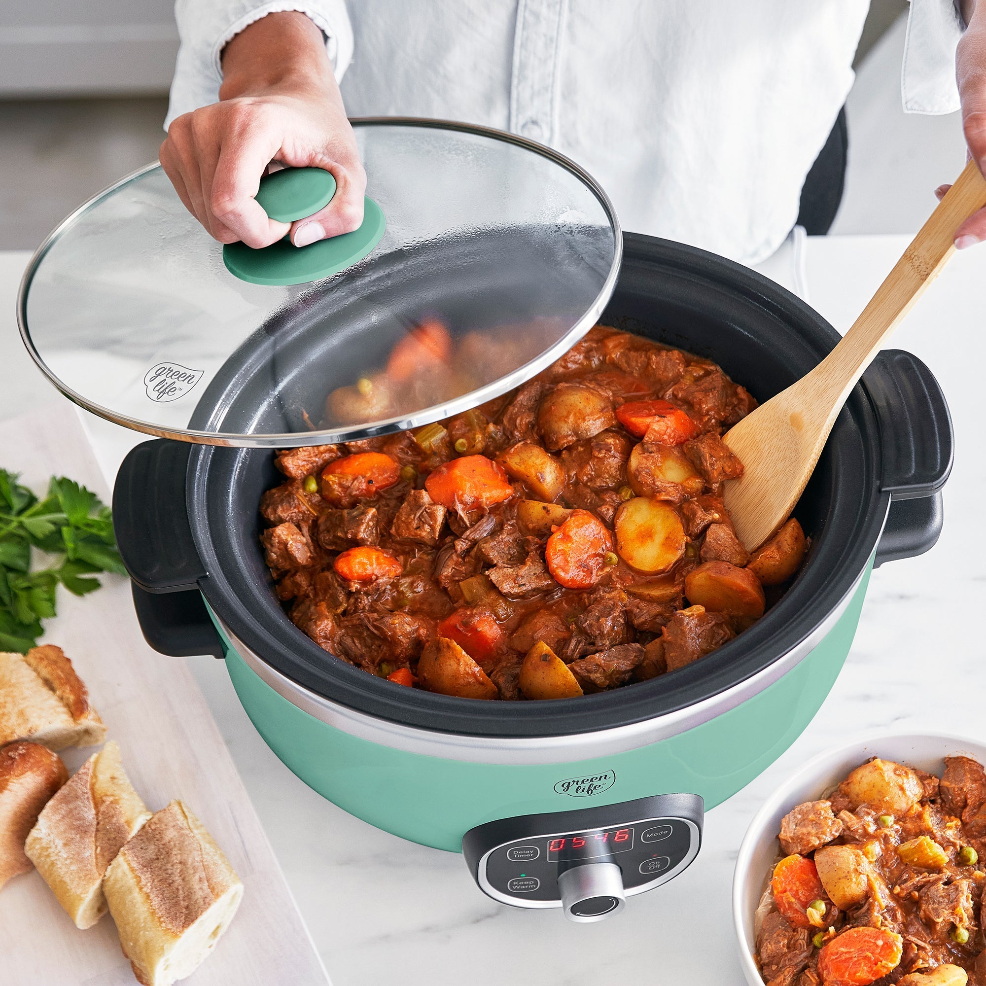 GreenLife Healthy 6-Quart Slow Cooker – Turquoise