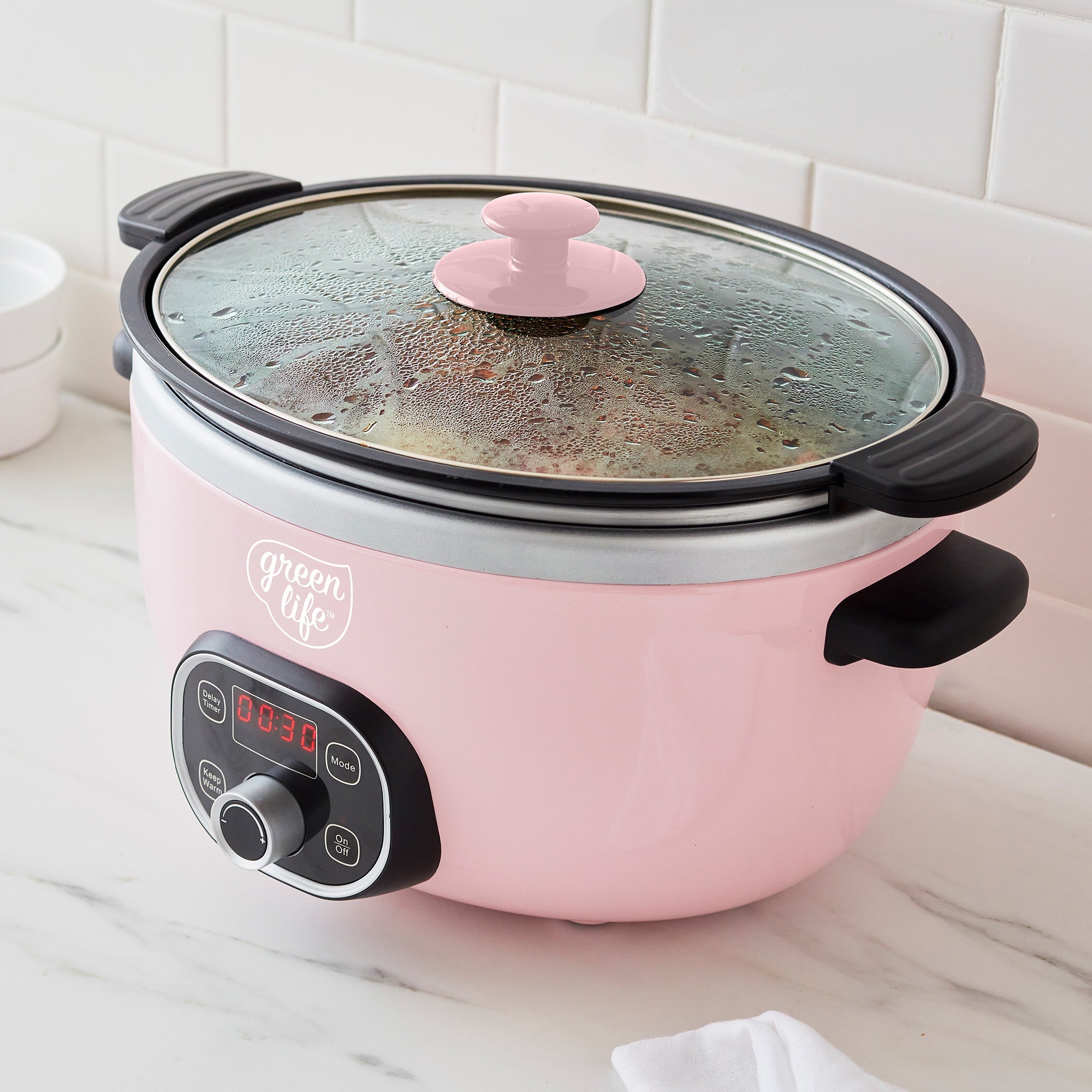 GreenLife Healthy 6-Quart Slow Cooker – Pink