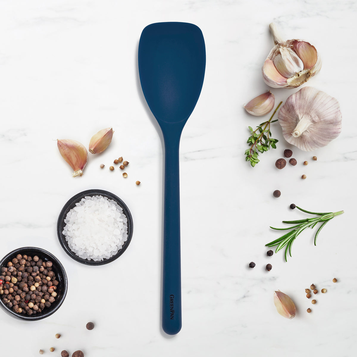 Platinum Silicone Sauté Spoon – Navy