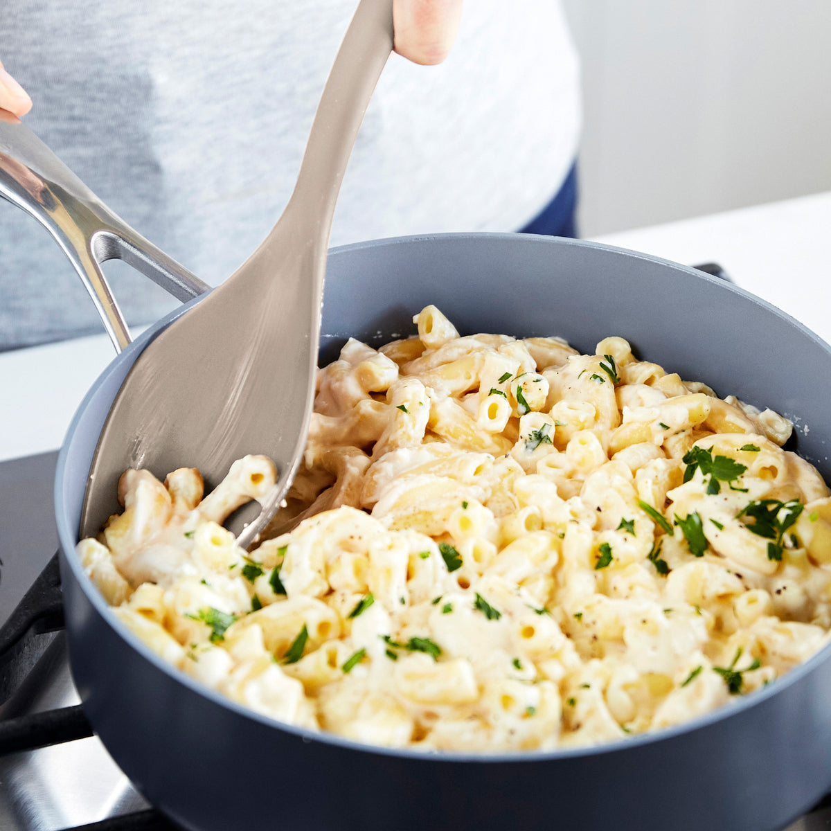 Platinum Silicone Solid Spoon — Taupe