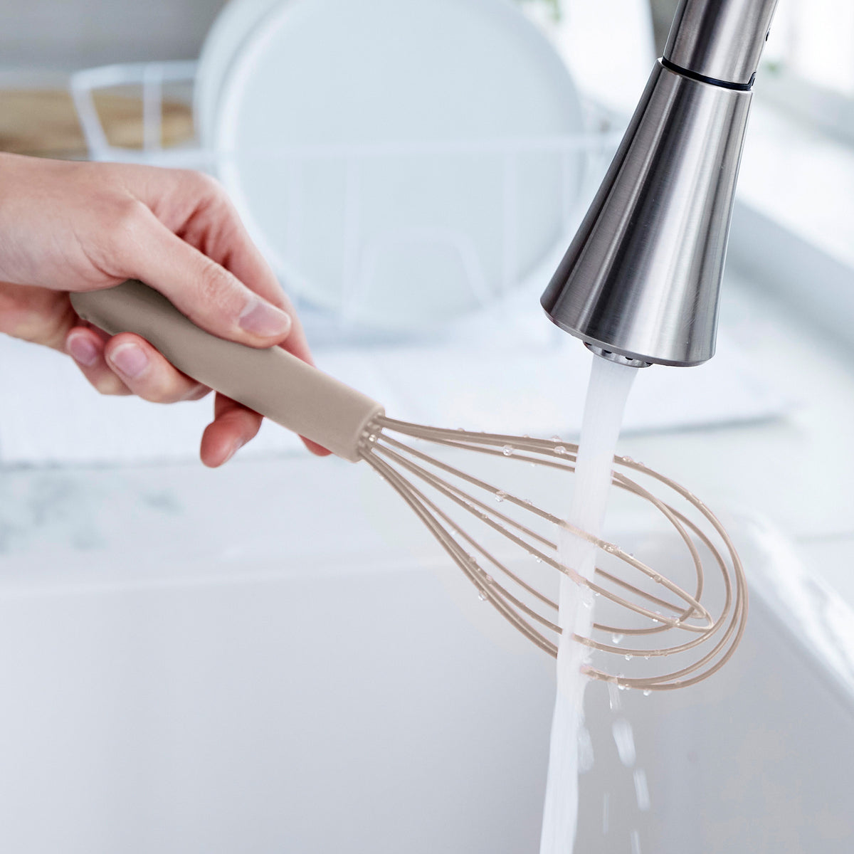 GreenPan Platinum Silicone Whisk - Taupe