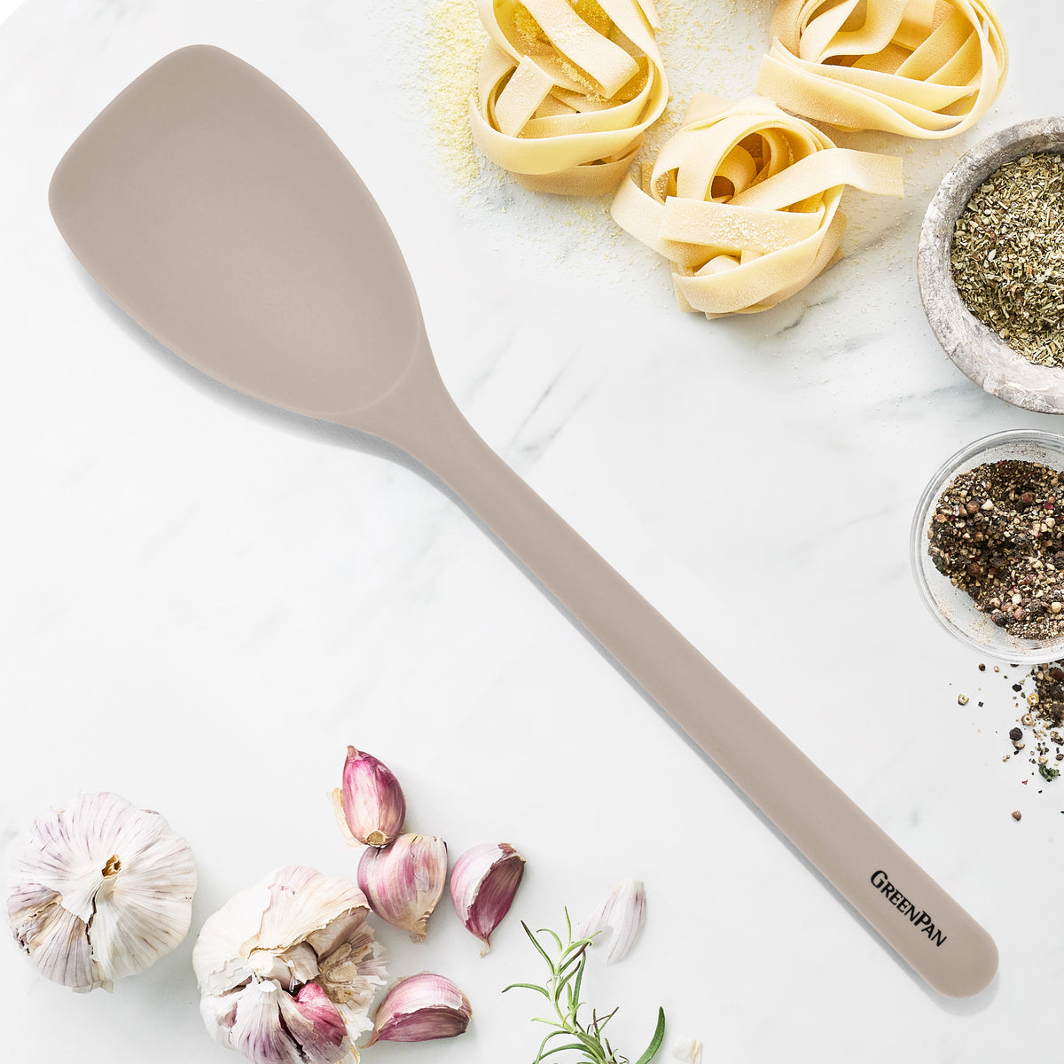 Platinum Silicone Sauté Spoon – Taupe