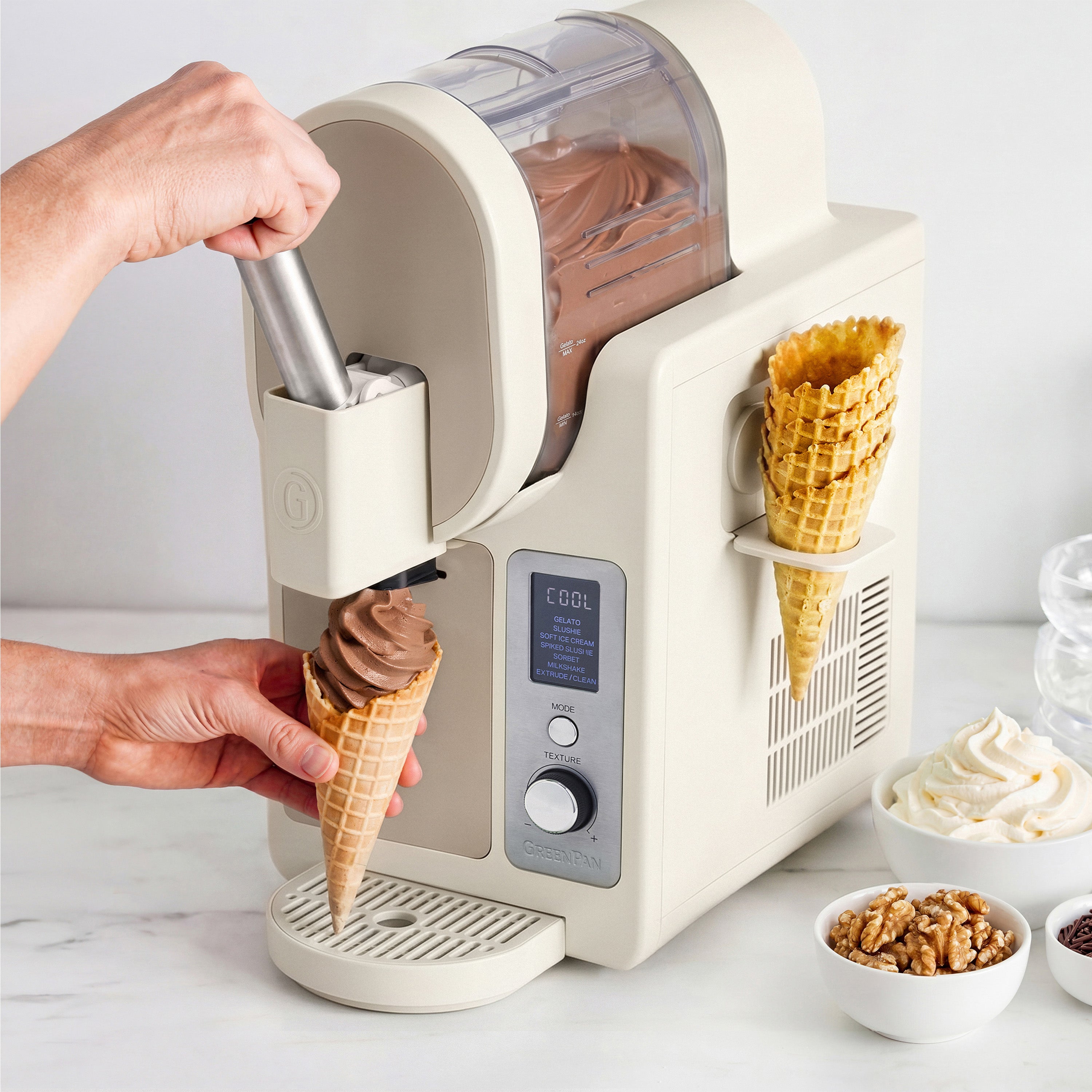 Frost Pro 16-in-1 Ice Cream, Gelato & Frozen Drink Maker — Cream White