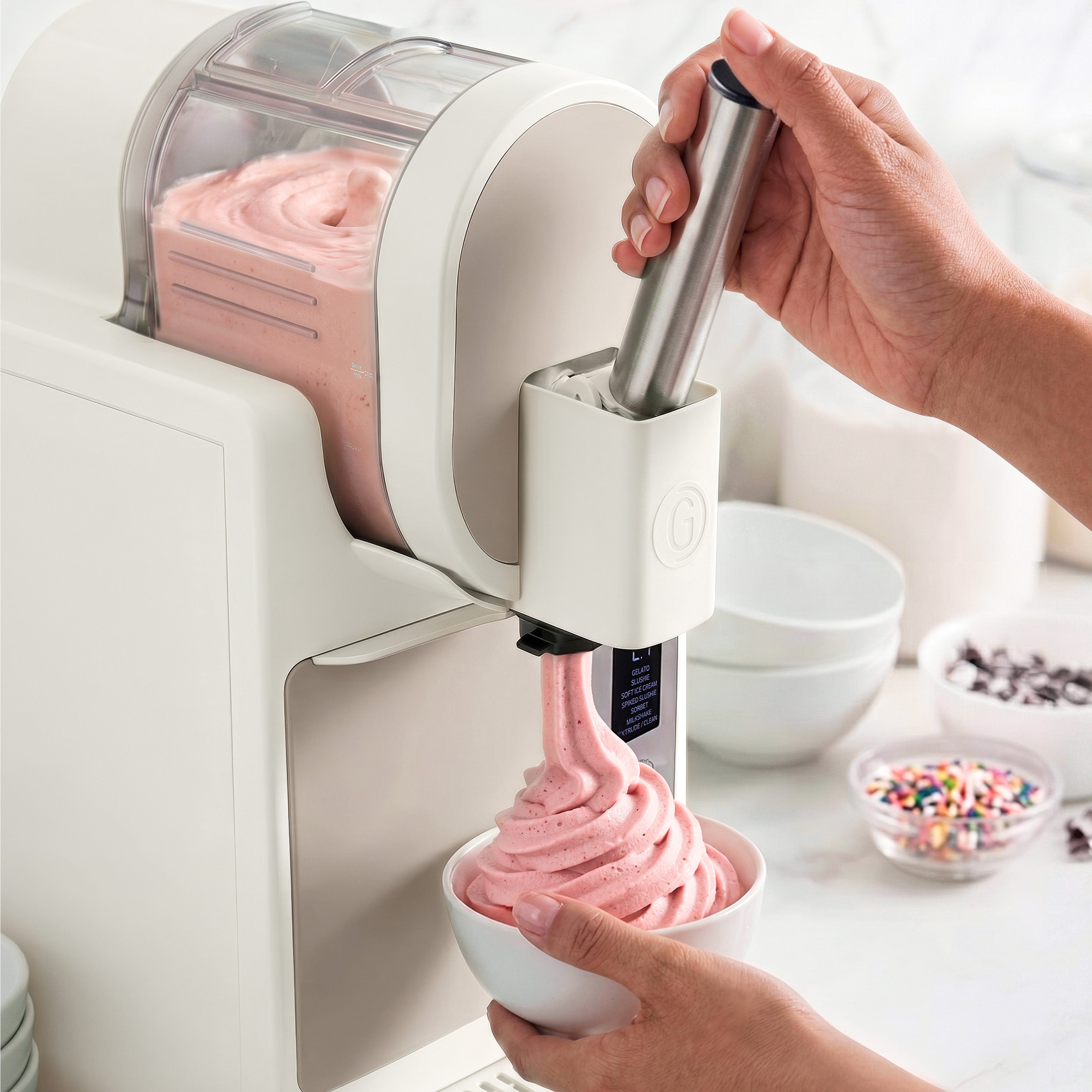 Frost Pro 16-in-1 Ice Cream, Gelato & Frozen Drink Maker — Cream White