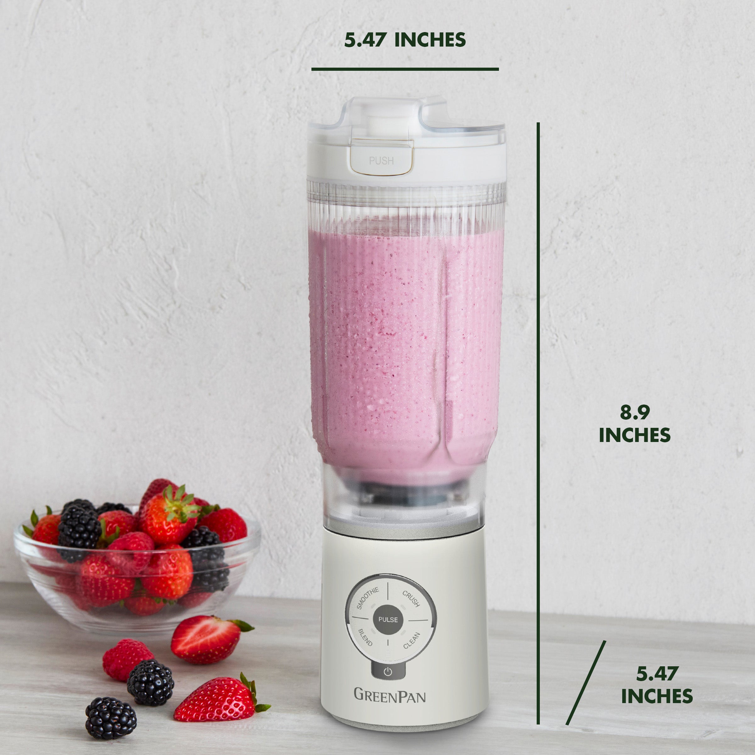 GreenPan Spin & Go Portable Blender – Cream