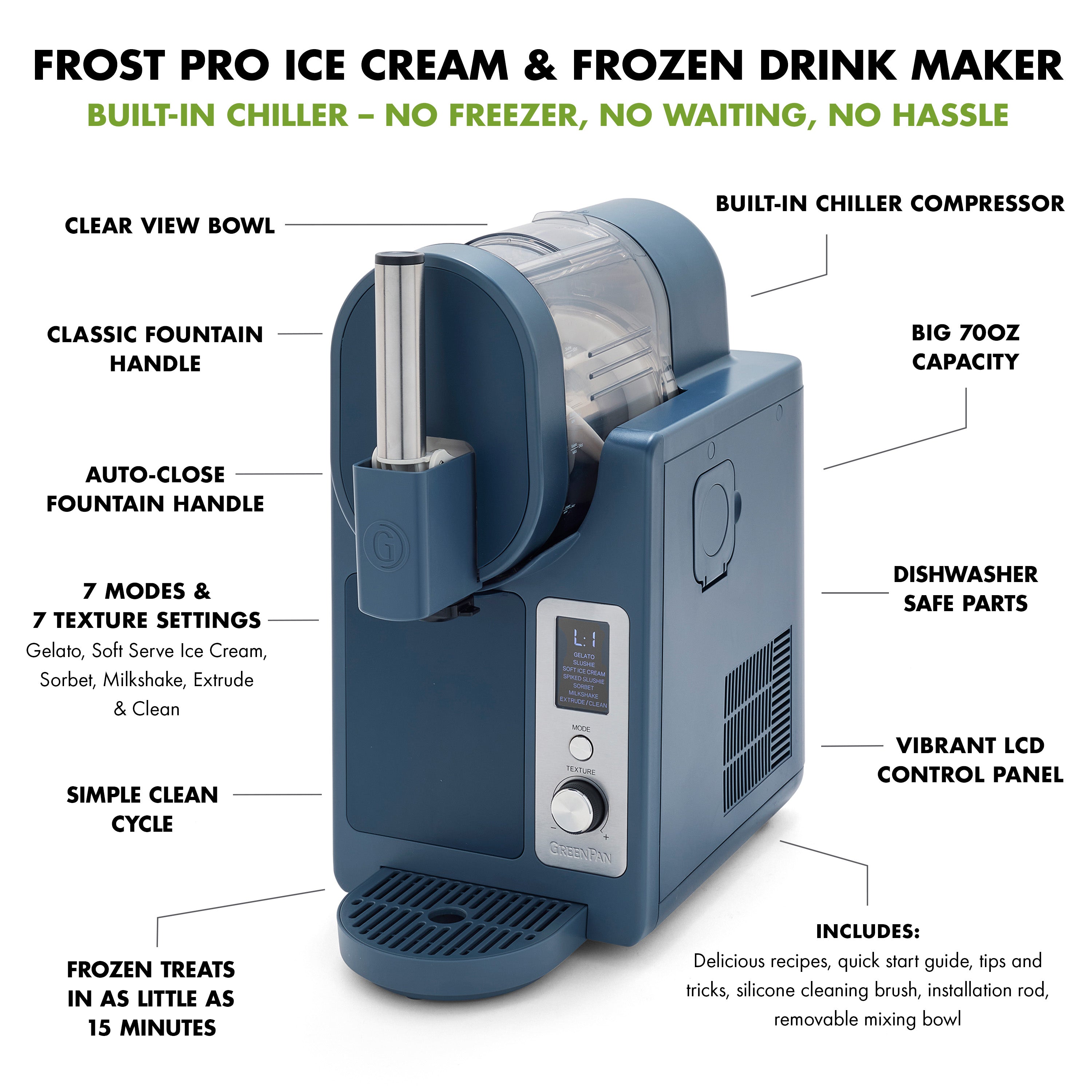 Frost Pro 16-in-1 Ice Cream, Gelato & Frozen Drink Maker — Berry