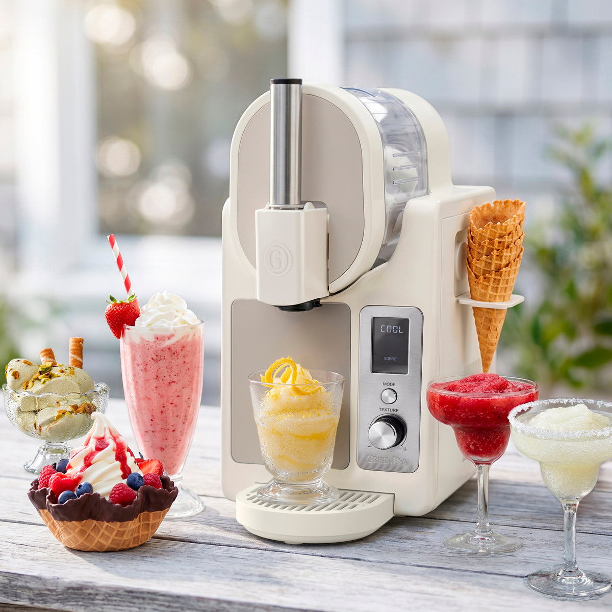 Frost Pro 16-in-1 Ice Cream, Gelato & Frozen Drink Maker — Cream White