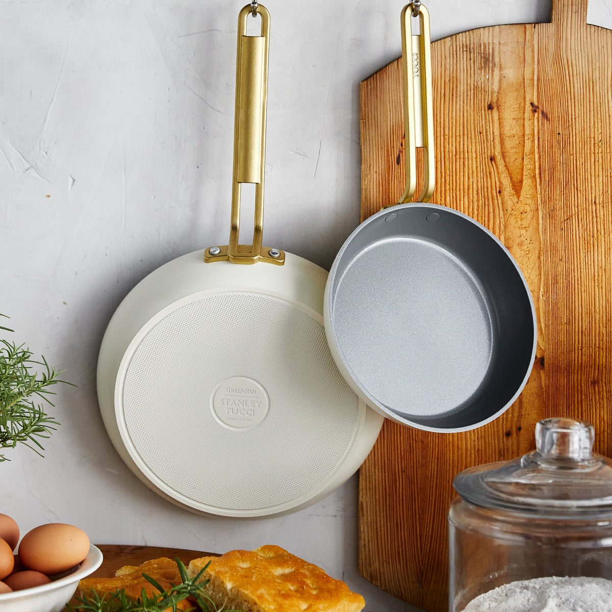 GreenPan Stanley Tucci™ Ceramic Nonstick 4-Piece Chef Set | Carrara White