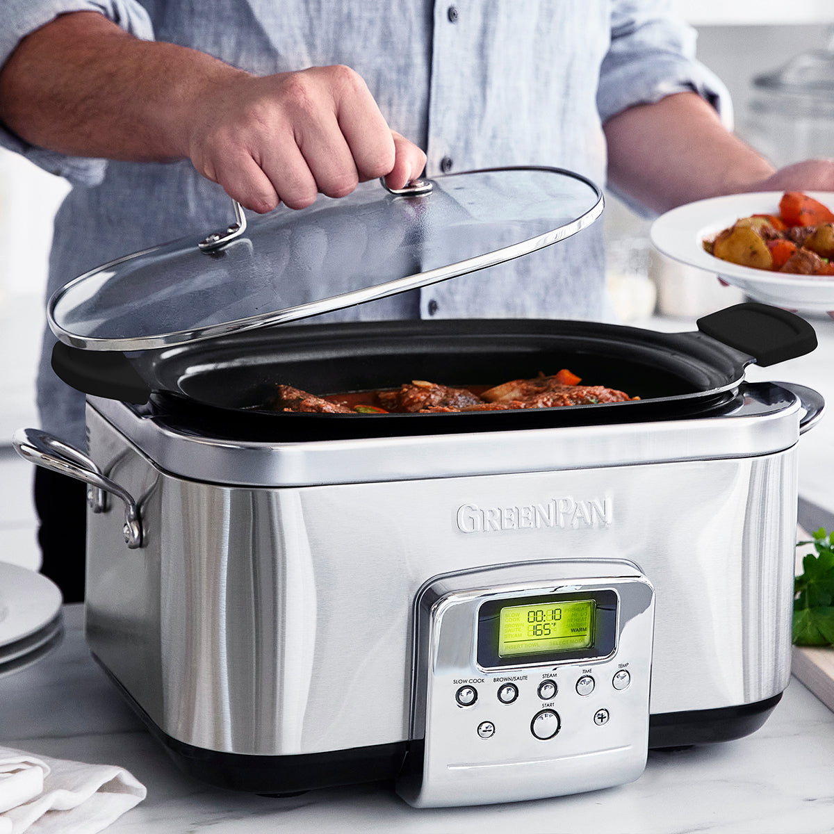 Elite 6-Quart Slow Cooker — Premiere Stainless Steel