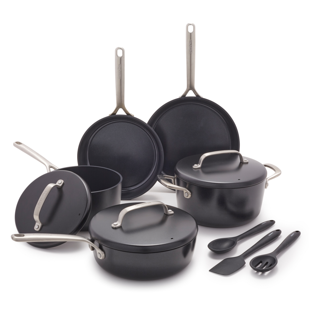 GreenPan GP5 Infinite8 Ceramic Nonstick 11-Piece Cookware Set, Black