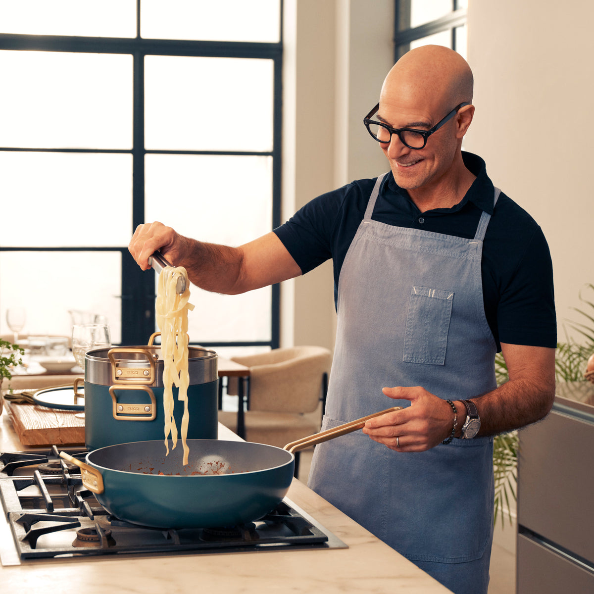 GreenPan Stanley Tucci™ Ceramic Nonstick 2-Quart Saucepan with Lid | Venetian Teal