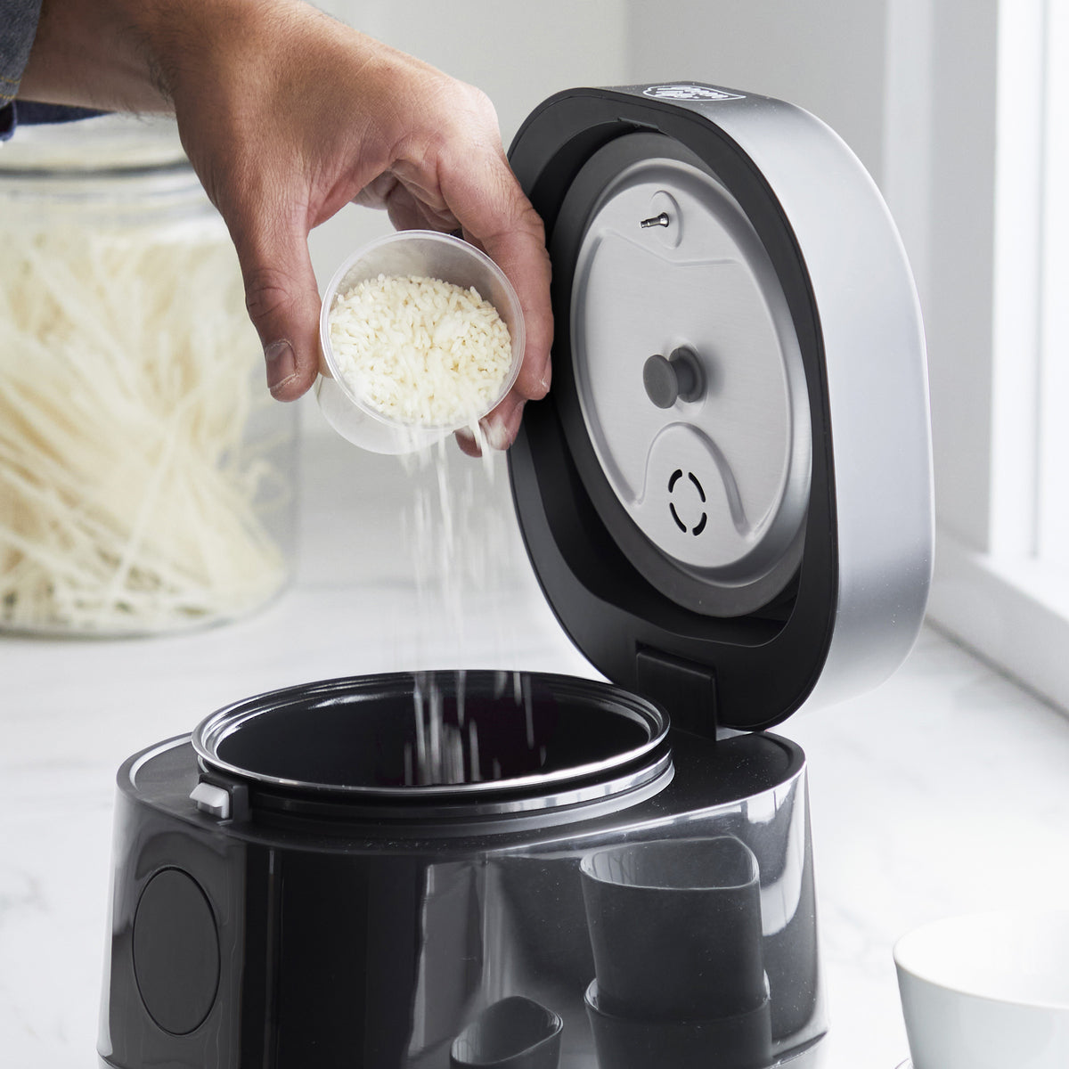 GreenLife 4-Cup Rice & Grains Cooker, Black