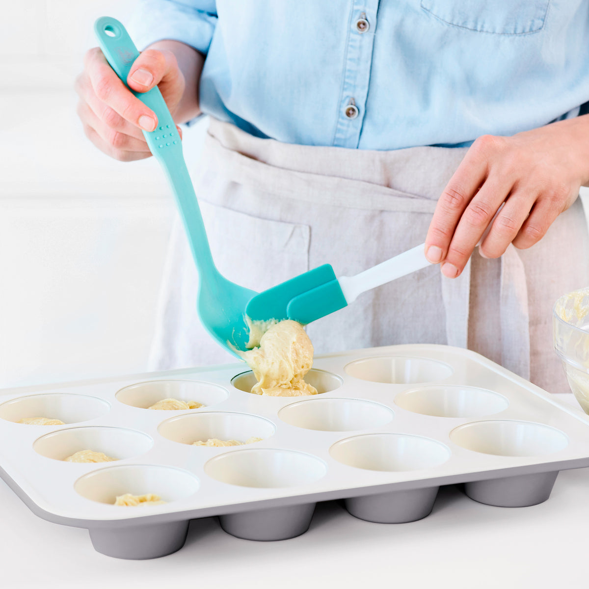 GreenLife Ceramic Nonstick Muffin Pan - Quartz Gray