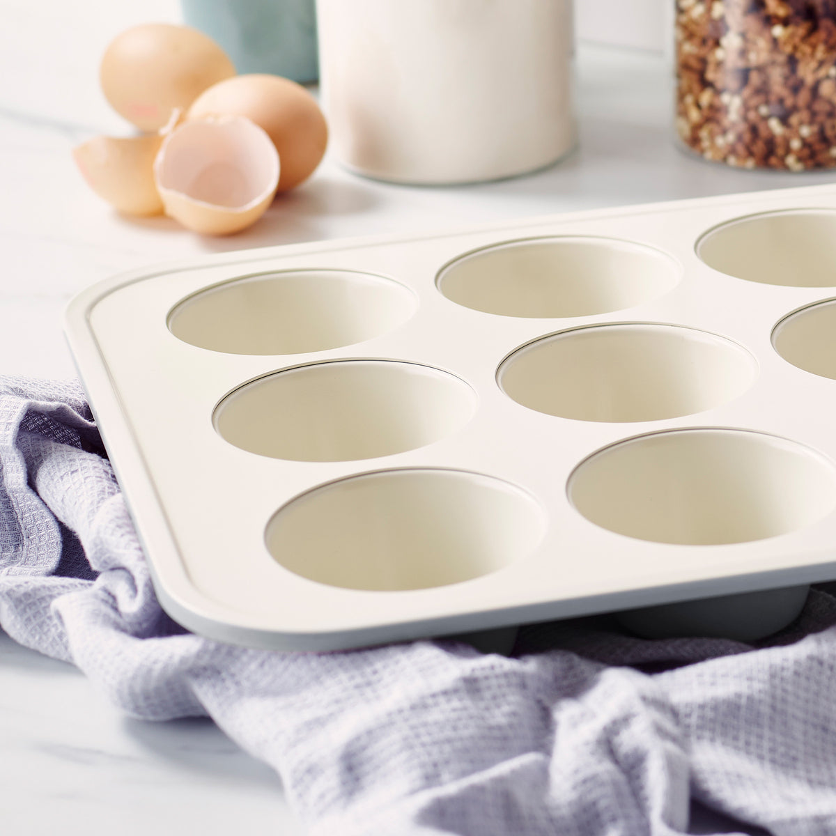 GreenLife Ceramic Nonstick Muffin Pan - Quartz Gray