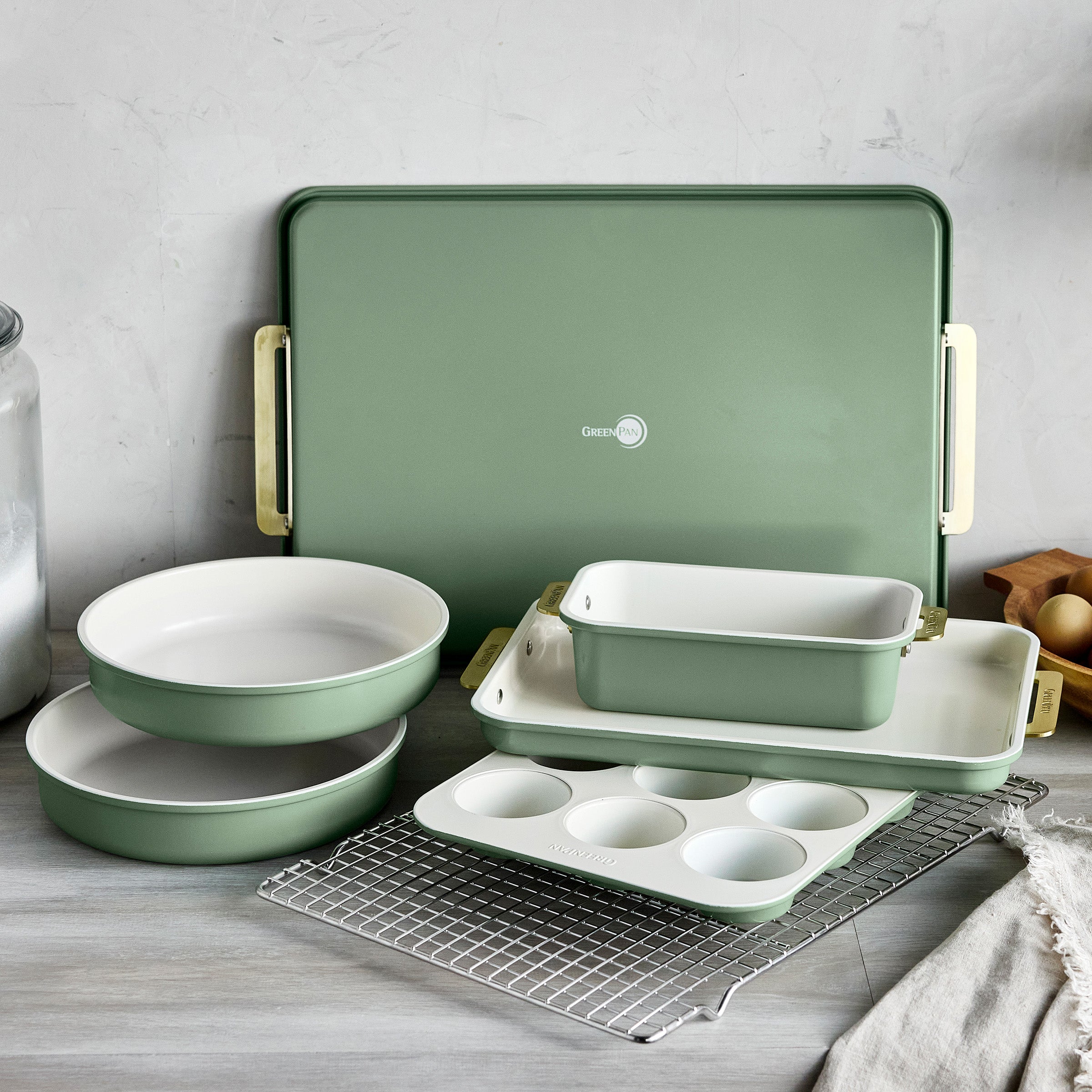 Reserve Pro 20-Piece Cookware & Bakeware Set — Sage