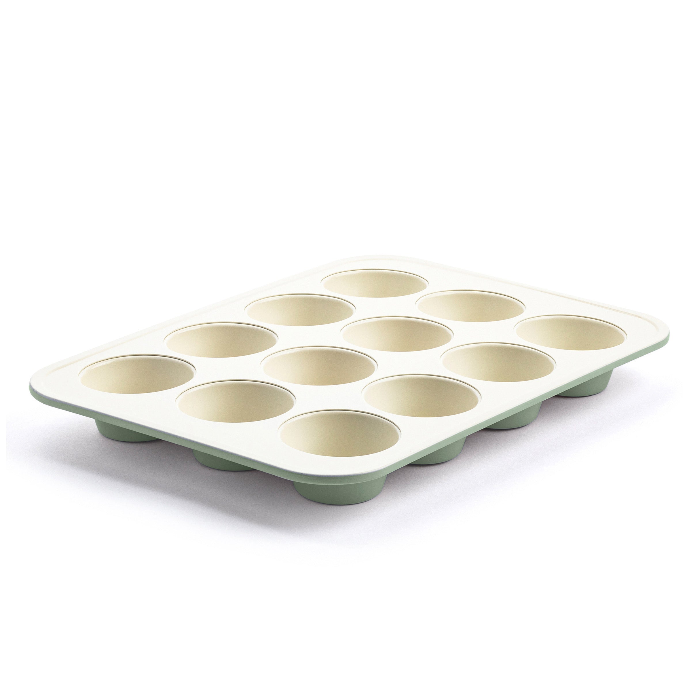 GreenLife Ceramic Nonstick Muffin Pan, Sage Green