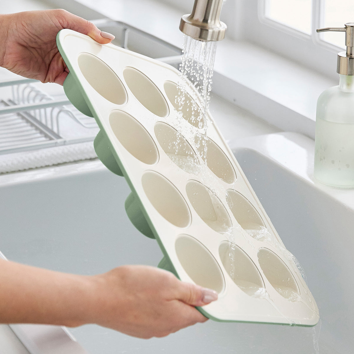 GreenLife Ceramic Nonstick Muffin Pan, Sage Green