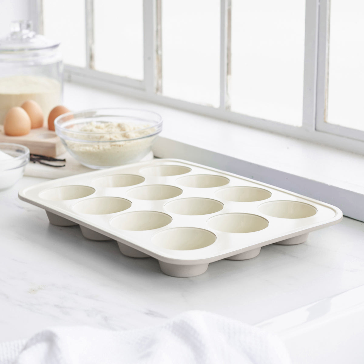 GreenLife Ceramic Nonstick Muffin Pan — Taupe