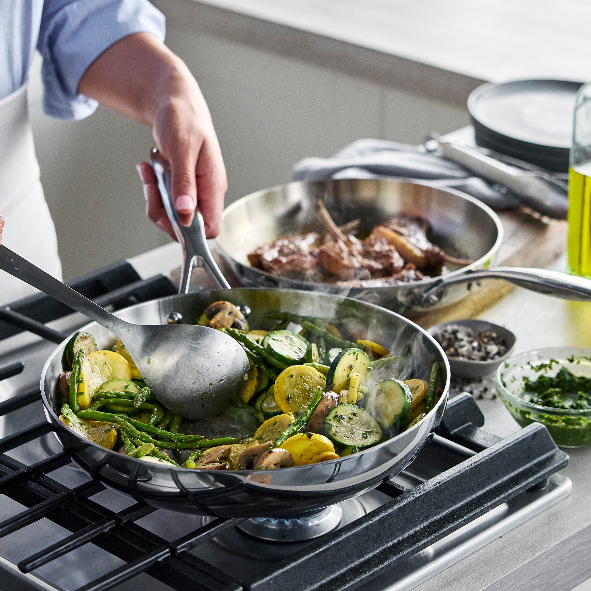 GreenPan Valencia Pro Stainless Steel 17-Piece Cookware Set