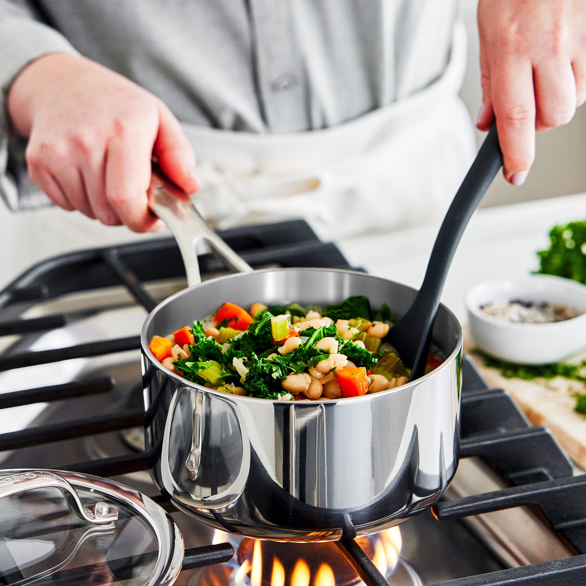 GreenPan Valencia Pro Stainless Steel 17-Piece Cookware Set
