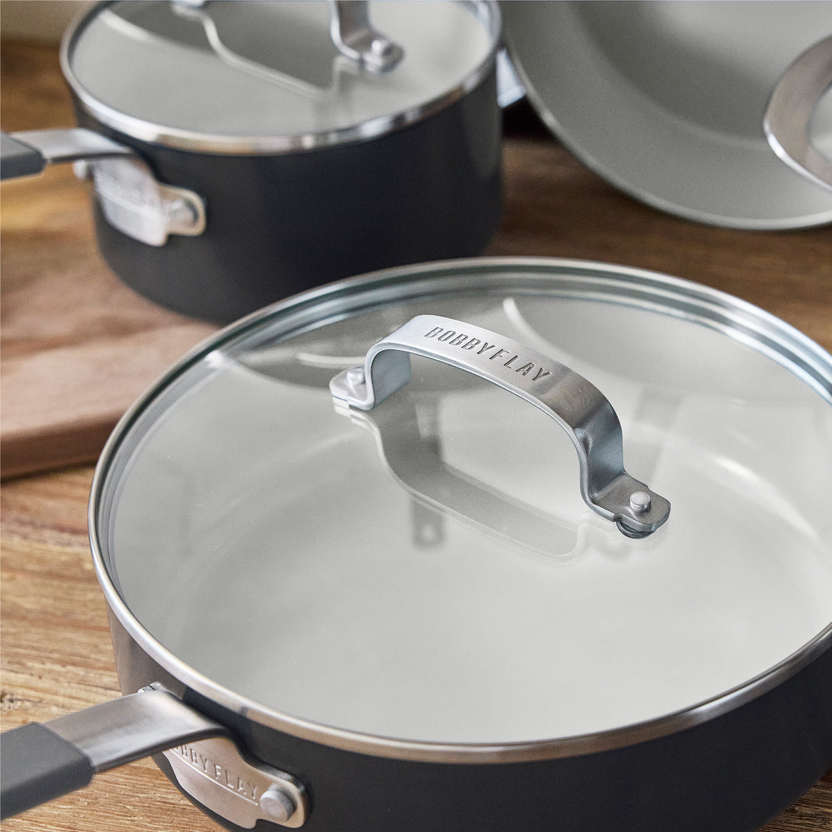 Bobby Flay by GreenPan Ultimate Cookware Set with Bobby at Home Cookbook – Graphite