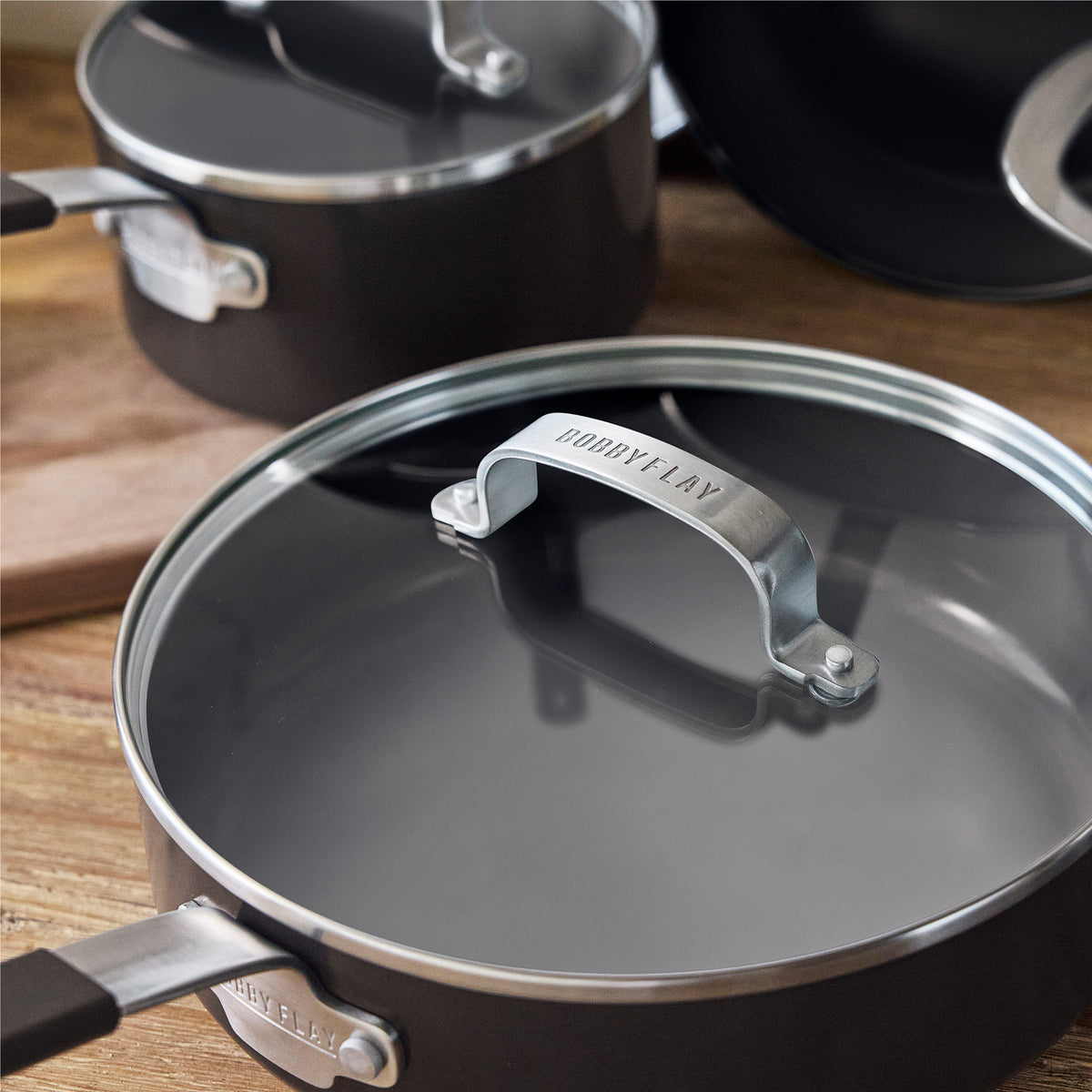 Bobby Flay by GreenPan Ultimate Cookware Set with Bobby at Home Cookbook – Black