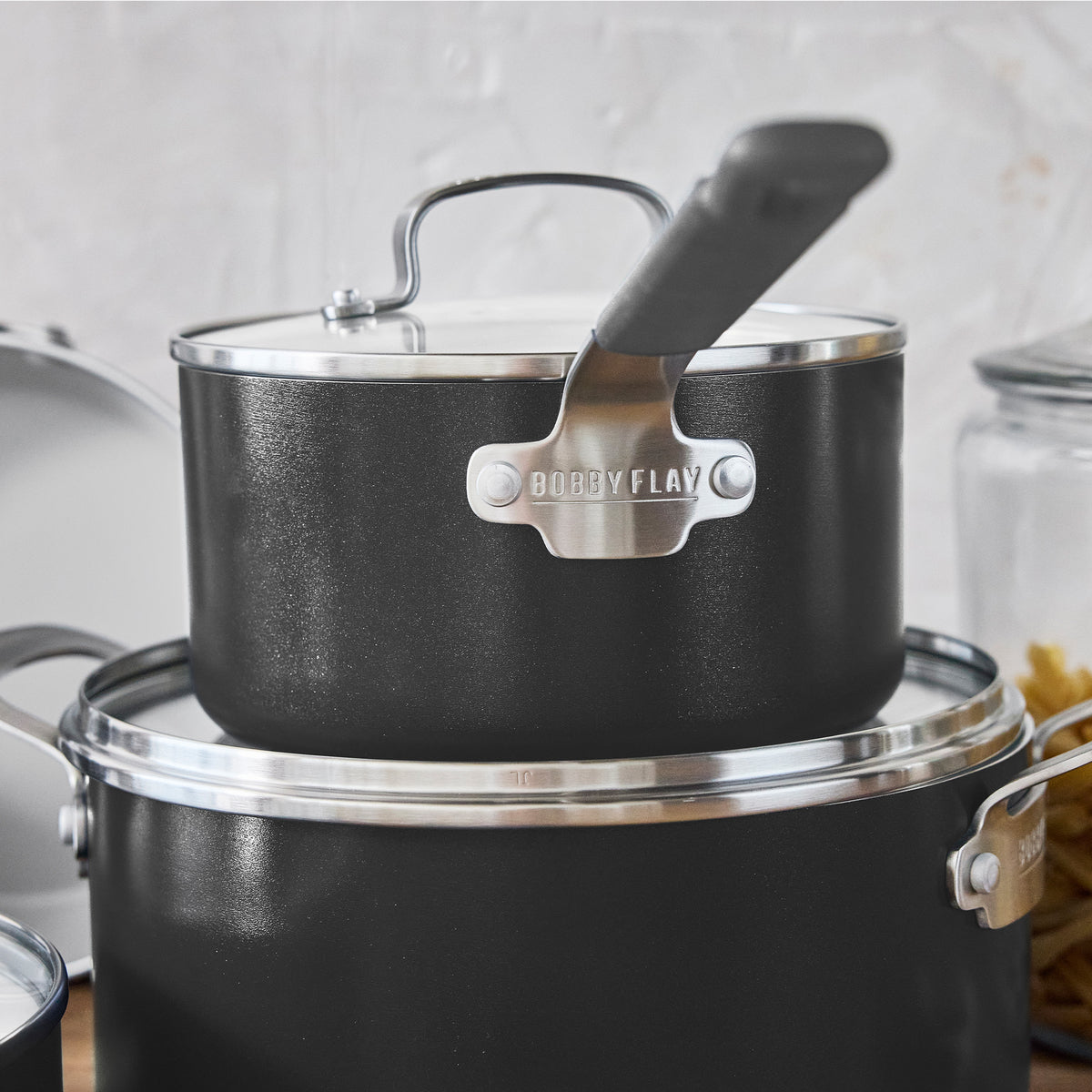 Bobby Flay by GreenPan Ultimate Cookware Set with Bobby at Home Cookbook – Black